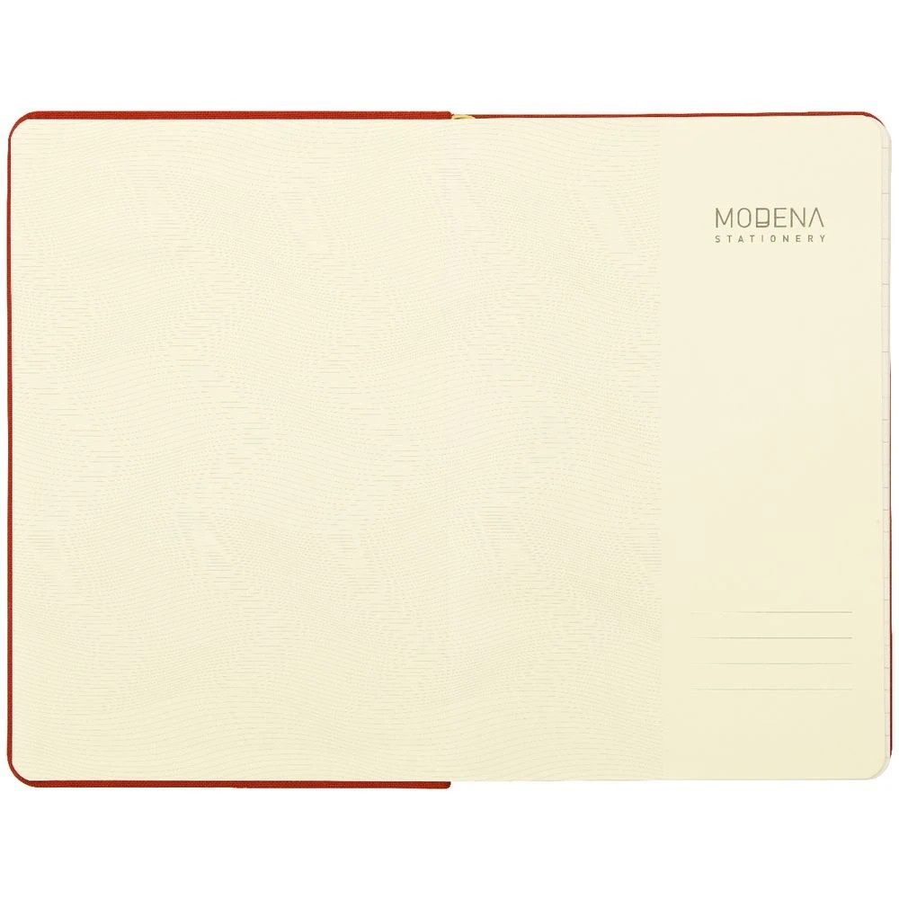 3 Modena A5 Linen Ruled Notebook Orange, 3 of 5