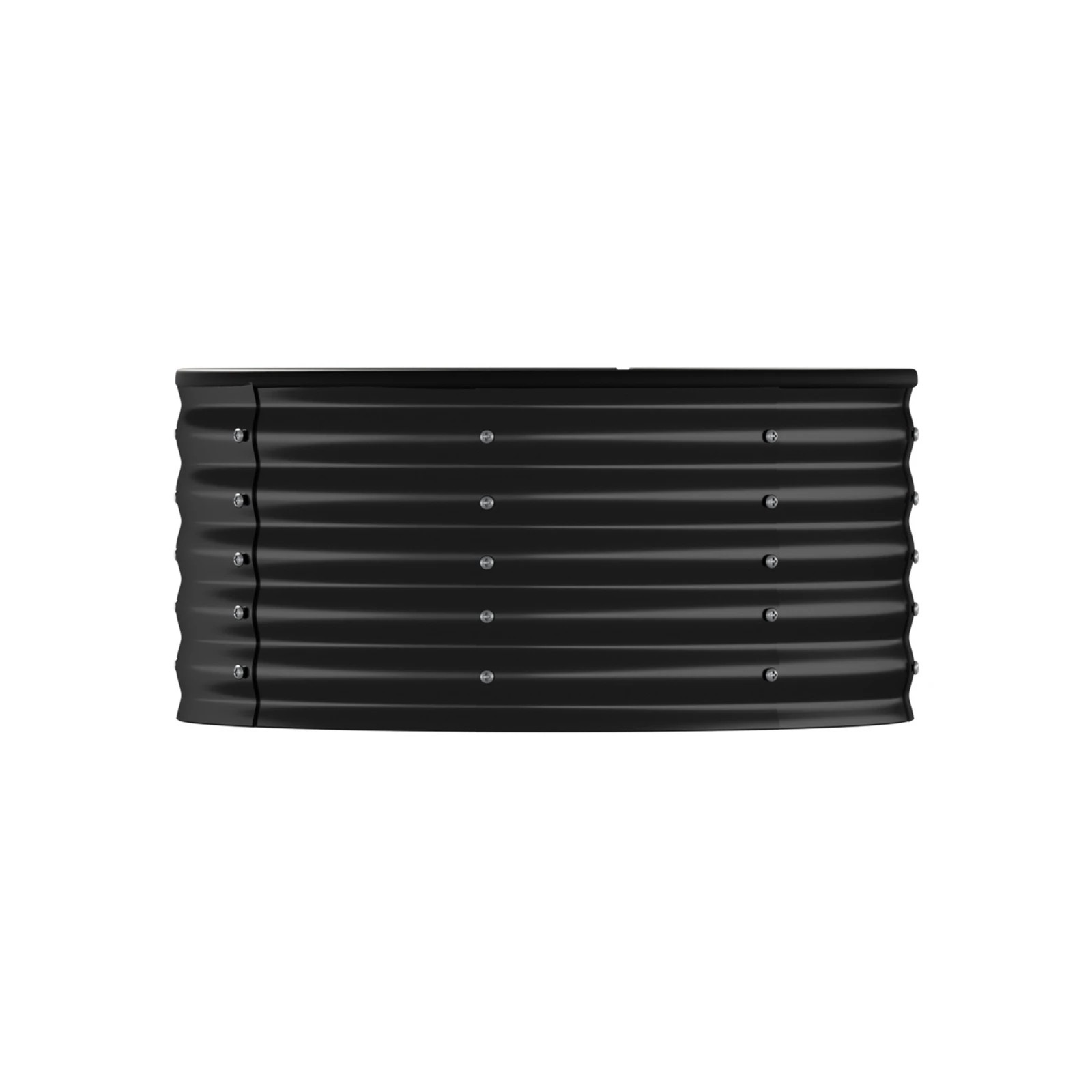 6 Livsip Garden Bed 90x45cm Galvanised Steel Raised Container Planter Box Round - Grey, 6 of 8