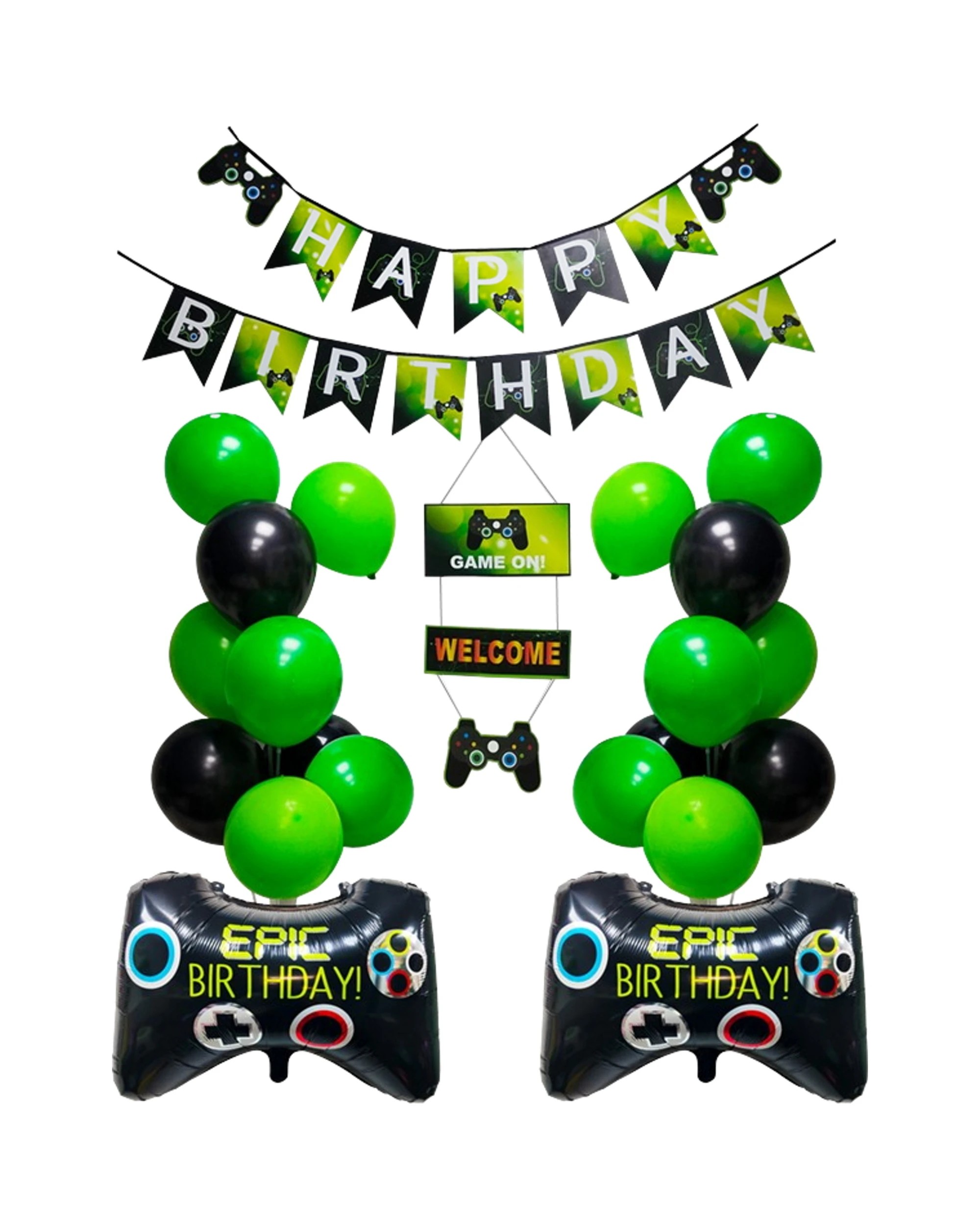 1 Partyrama Happy Birthday Gamer Party Balloon Decorating Kit, 1 of 2