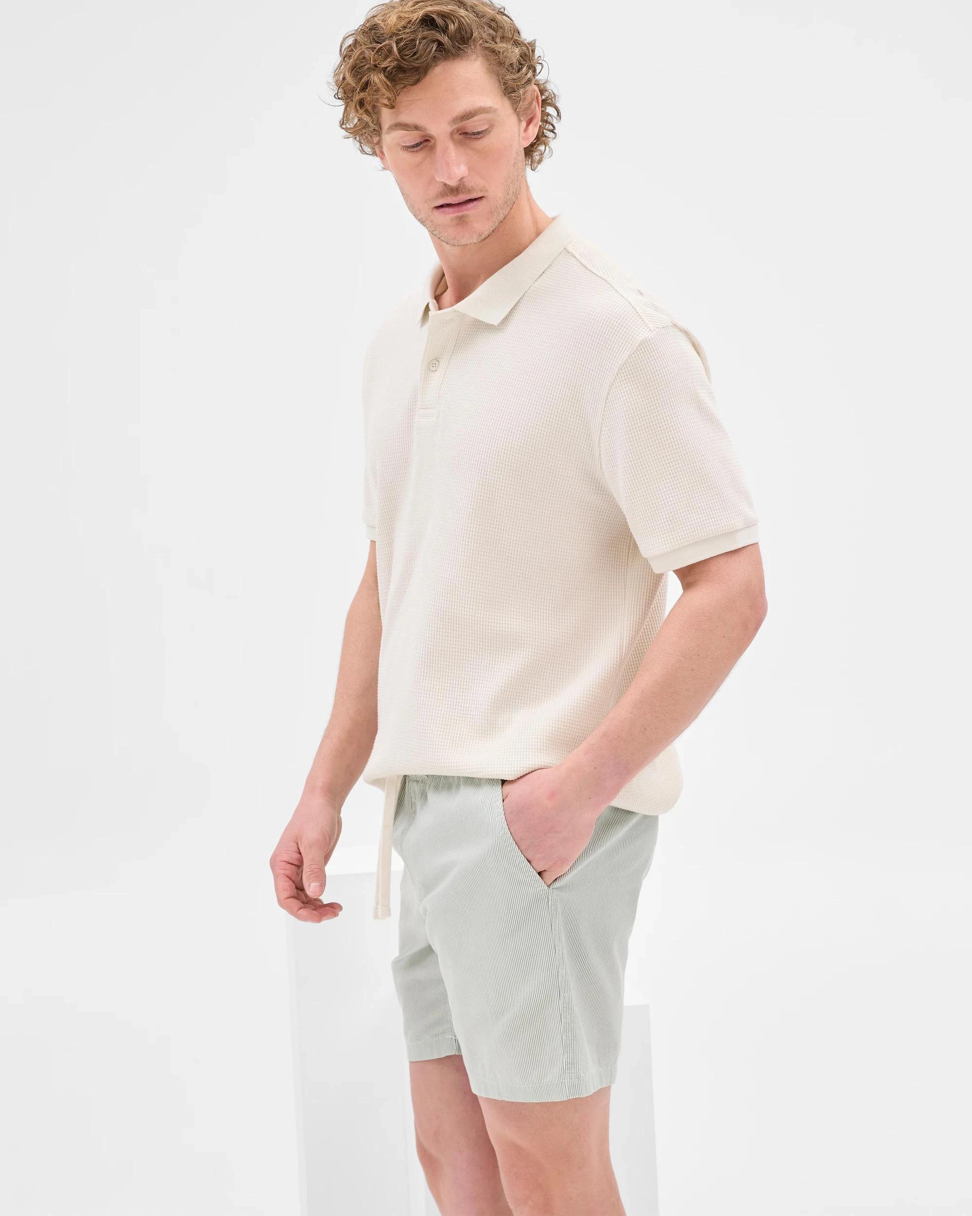 7 Target Australian Cotton Micro Stripe Shorts GREEN, 7 of 10