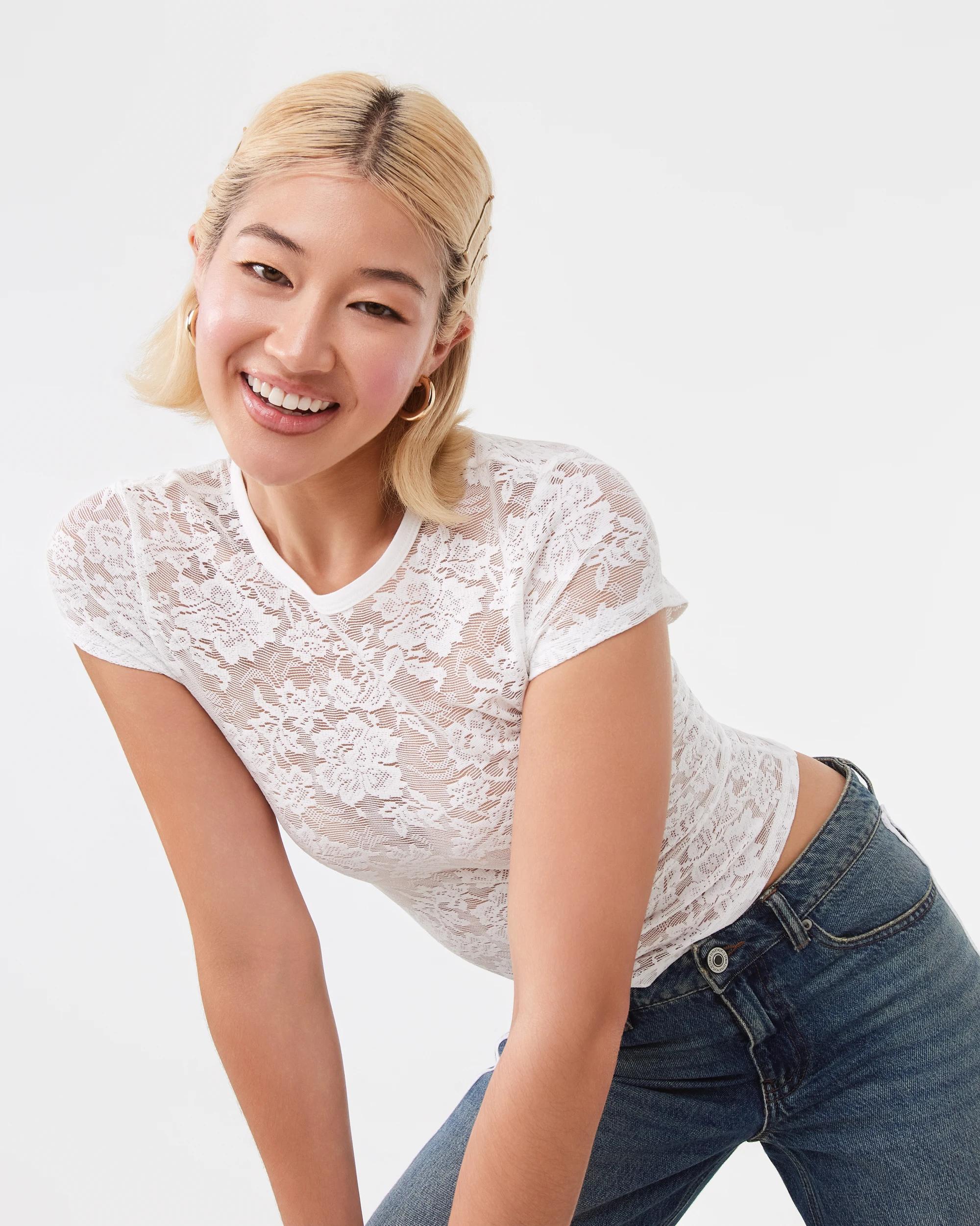 7 Lace T-shirt Snw White, 7 of 9