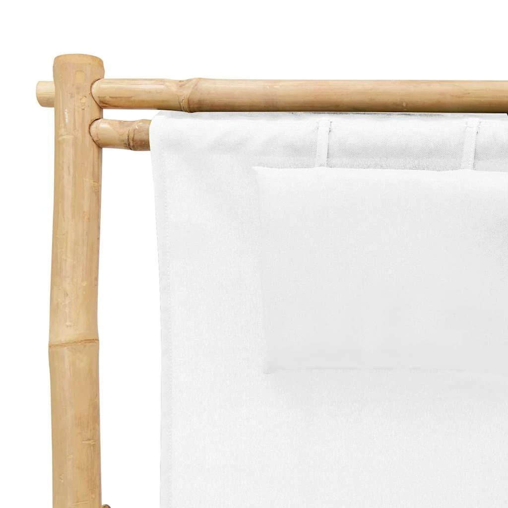 7 vidaXL deck chair Foldable - White, 7 of 8