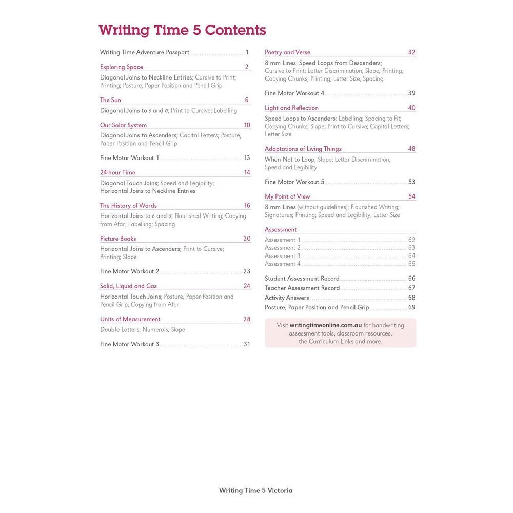 2 Writing Time VIC Modern Cursive Book 5, 2 of 7