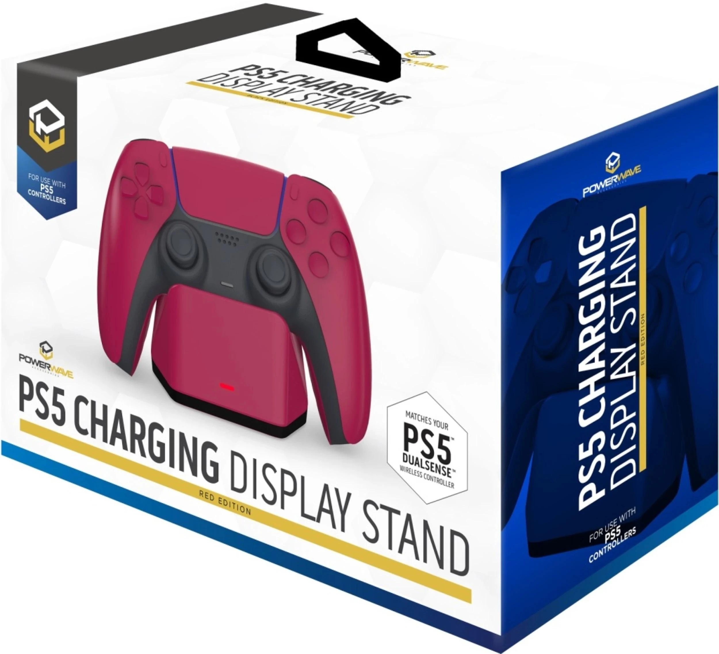 2 Powerwave Controller Charging Display Stand Red - PlayStation 5 - Red, 2 of 4