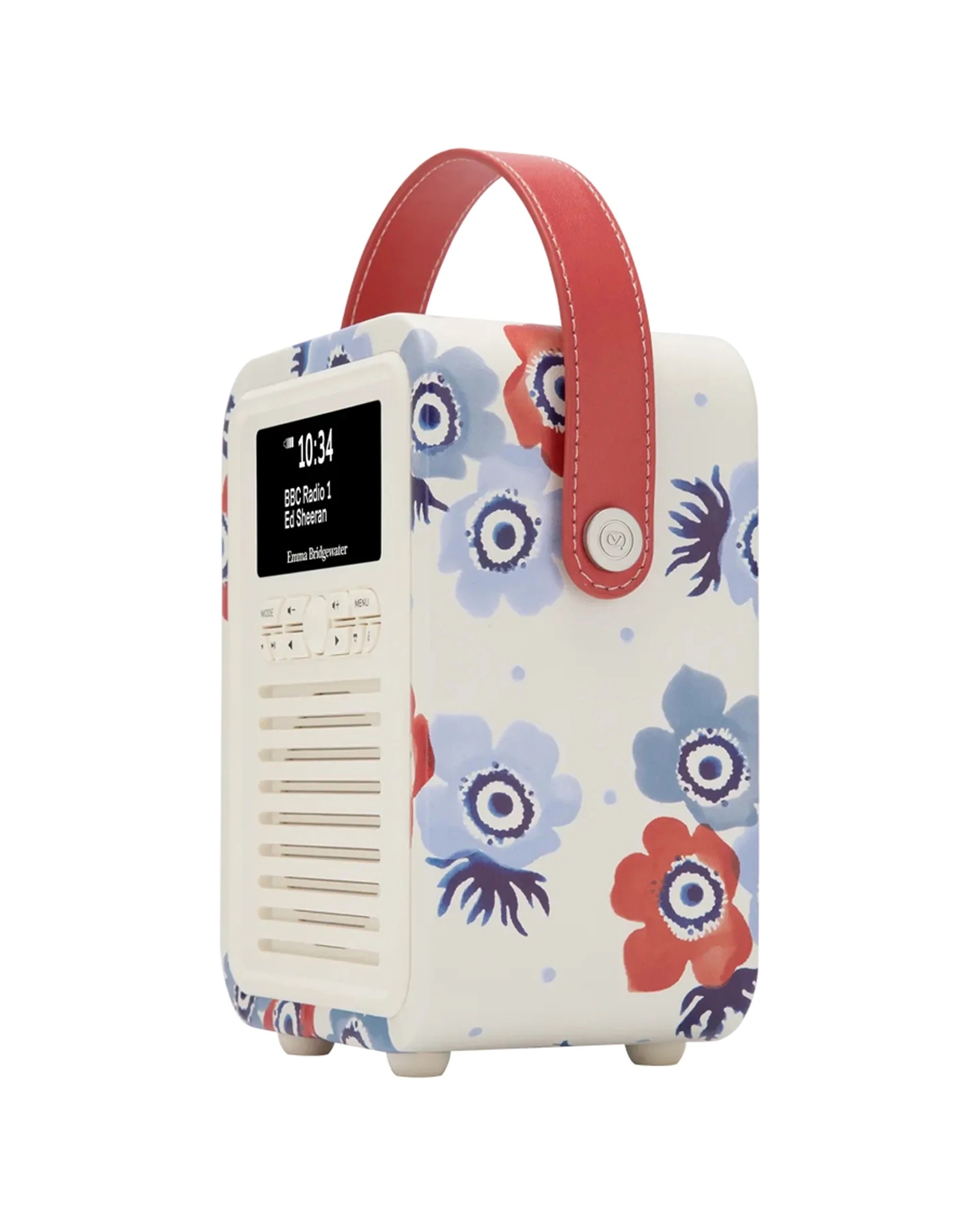 9 VQ Retro Mini Dab Radio Emma Bridgewater Anemone Bluetooth Alarm 60 Presets - White, 9 of 9