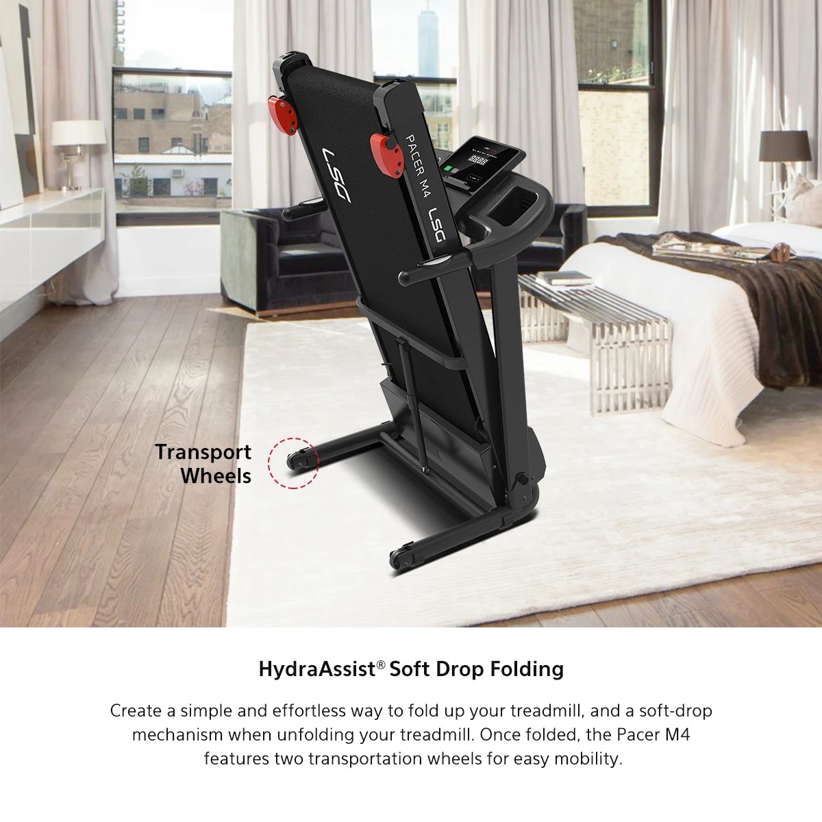 9 LSG Pacer M4 Treadmill - Black, 9 of 10