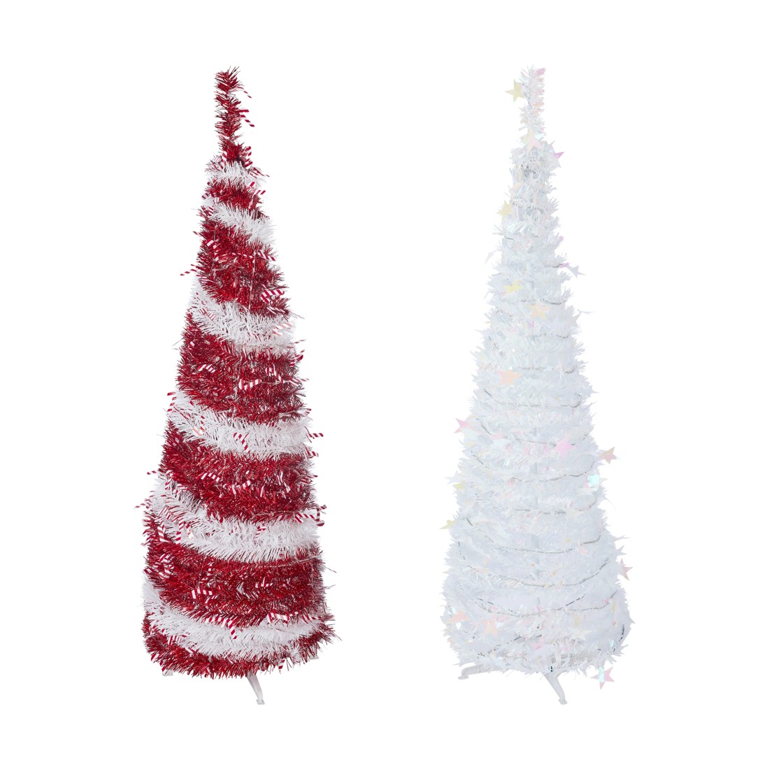 4 Low Voltage LED Light Up Tinsel Tree - Assorted, 4 of 8