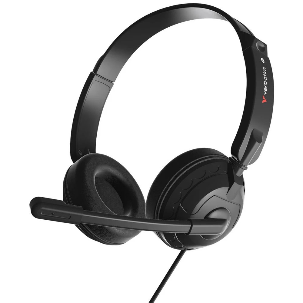 2 Verbatim PureSound Noise-Cancelling Headset Black, 2 of 9