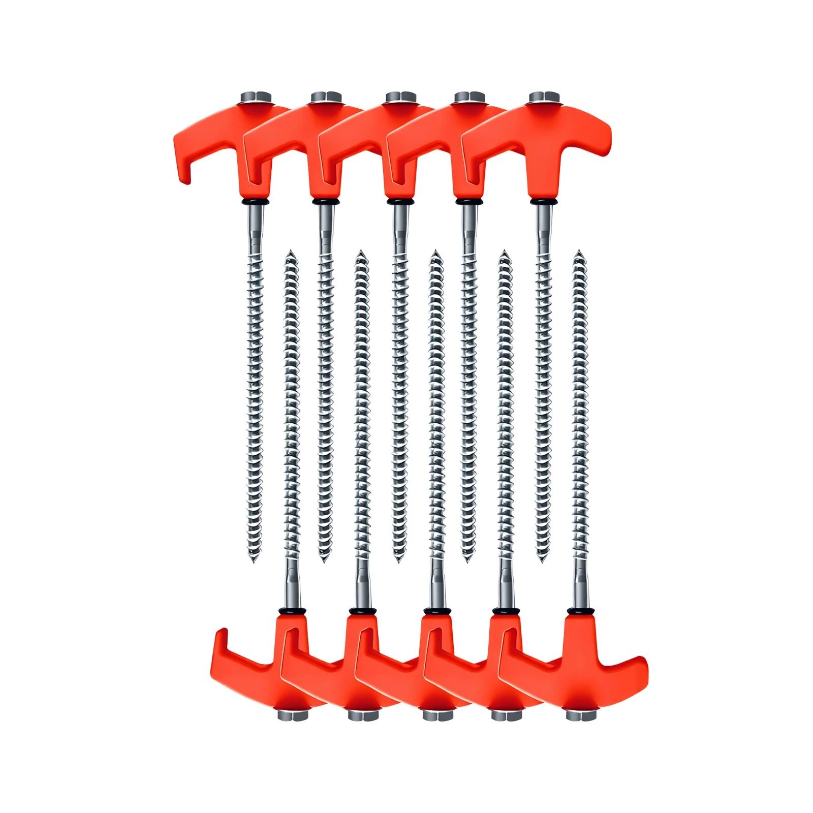 2 Ausway Heavy Duty Steel Tent Pegs 20PCS Screw In Ground Stakes, 2 of 7