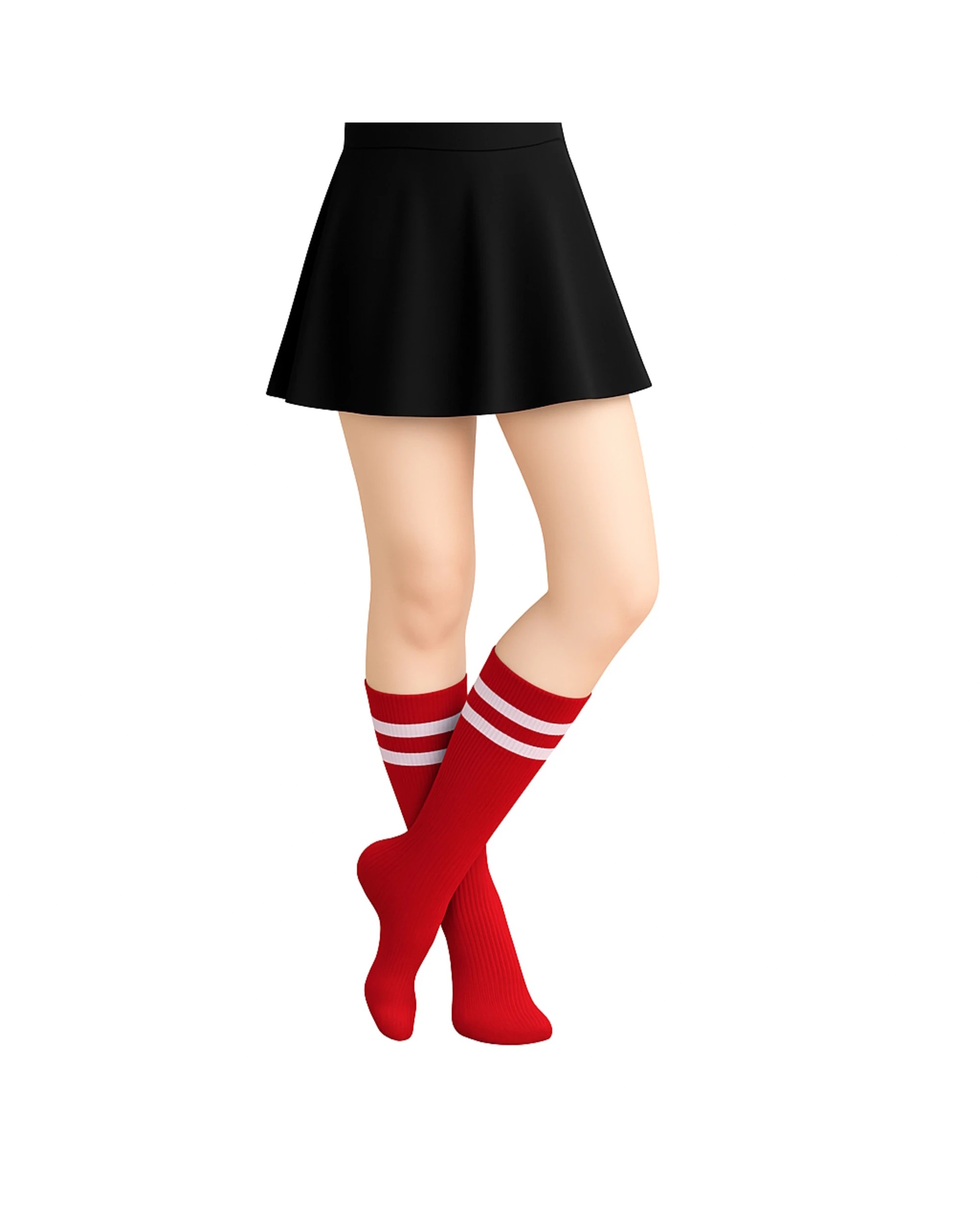 1 Party Planet Striped Crew Socks 1 Pair - Red, 1 of 1