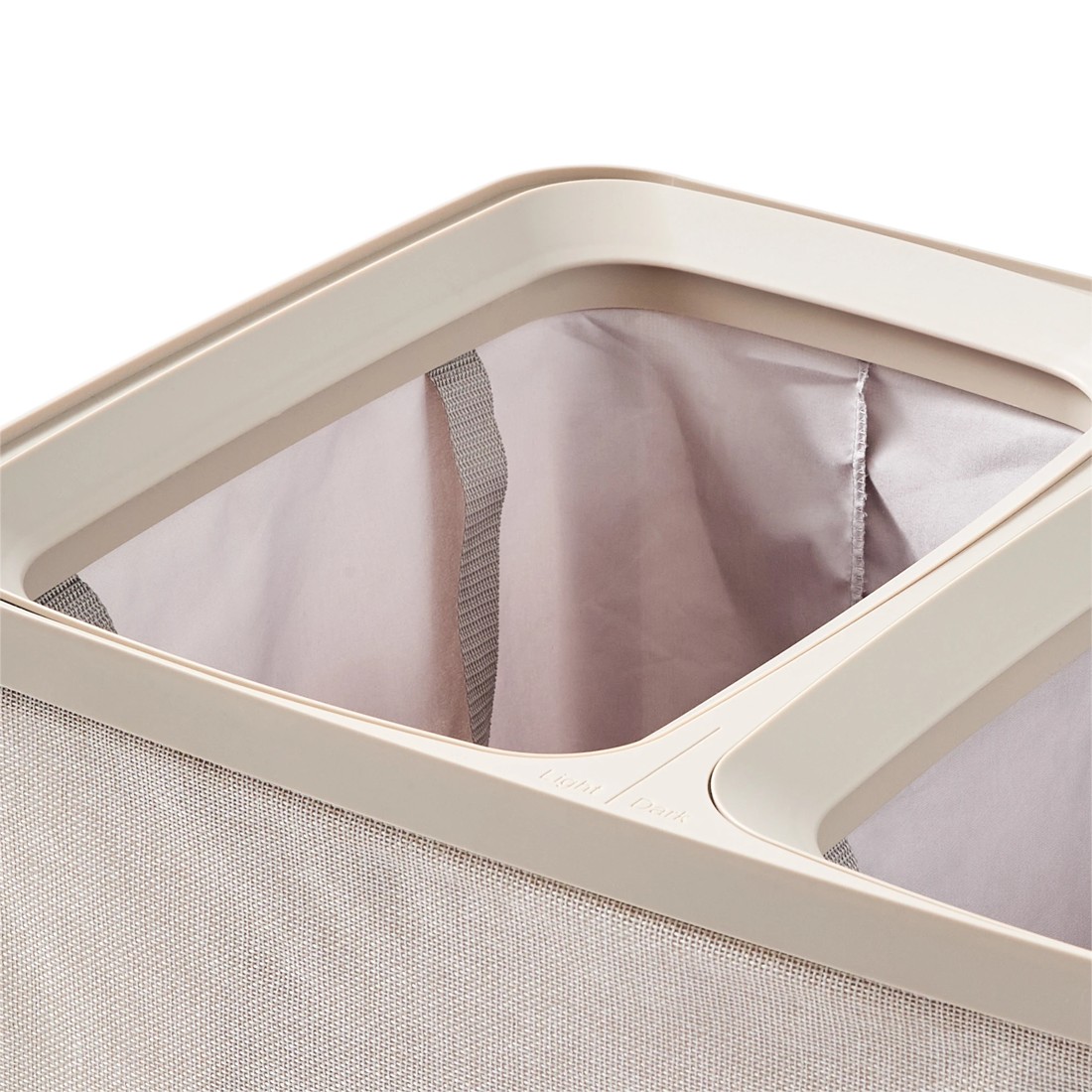 9 Dual Section Laundry Hamper - Beige, 9 of 10