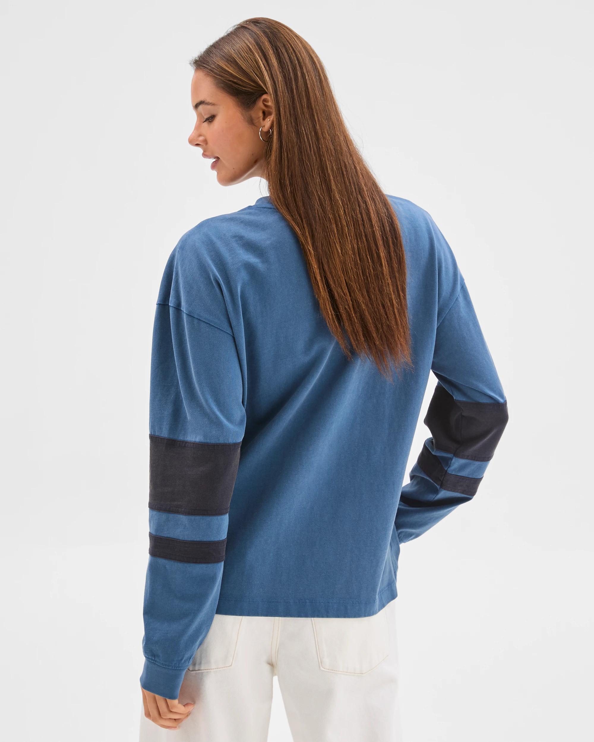 5 Lily Loves Relaxed Long Sleeve T-Shirt WASHED BLUE, 5 of 7