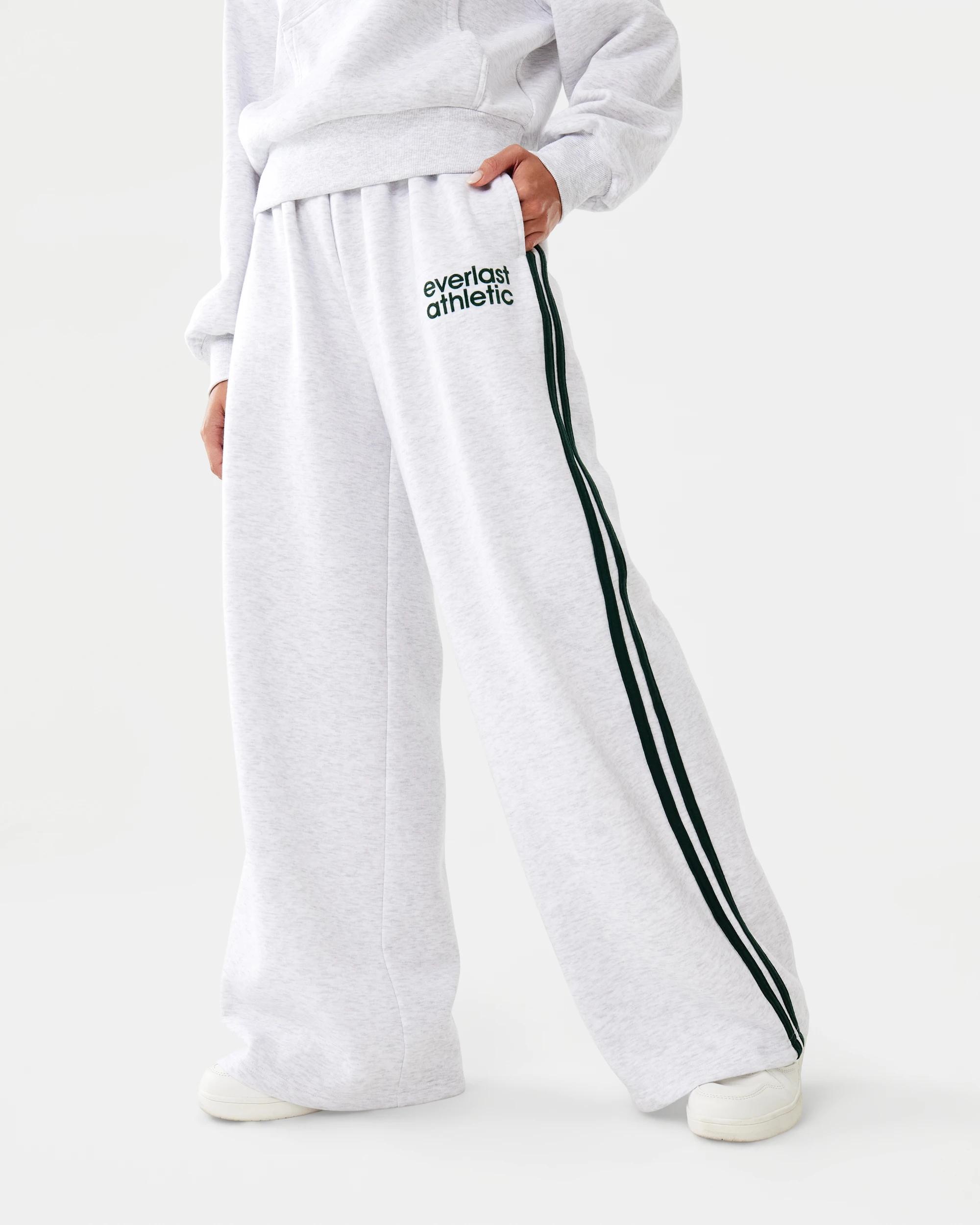 1 Everlast Womens Sports Stripe Trackpants White Marl, 1 of 10