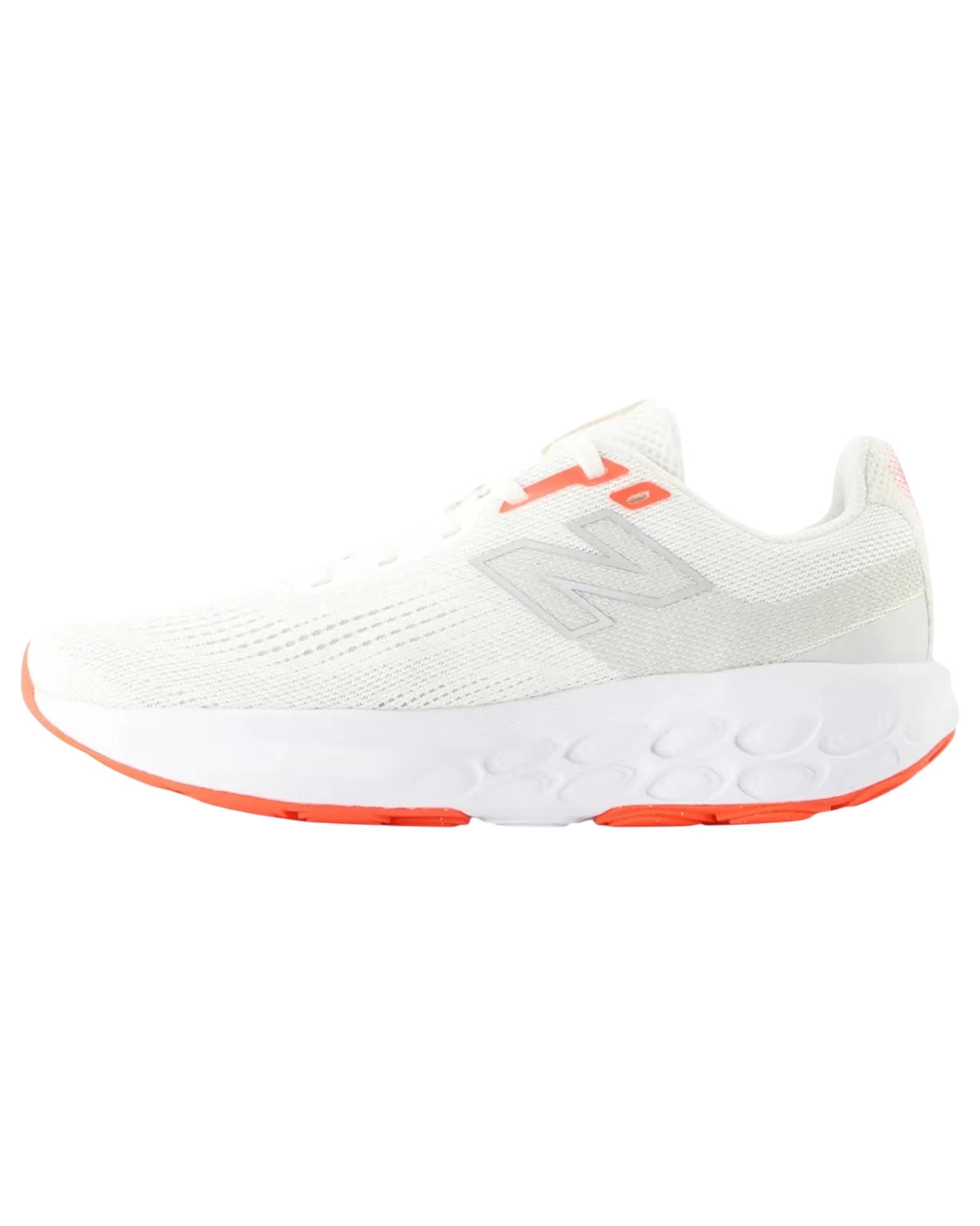 5 New Balance Womens 520 Athletic Shoes WHITE/ORANGE, 5 of 5