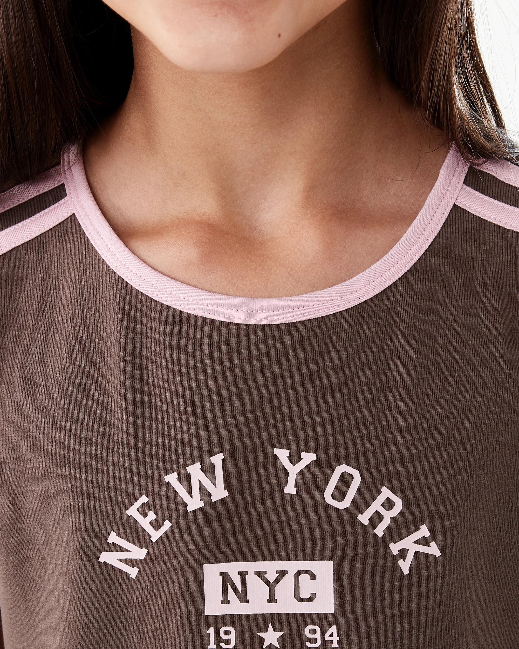 3 Short Sleeve Ringer T-shirt Brn Ny, 3 of 7