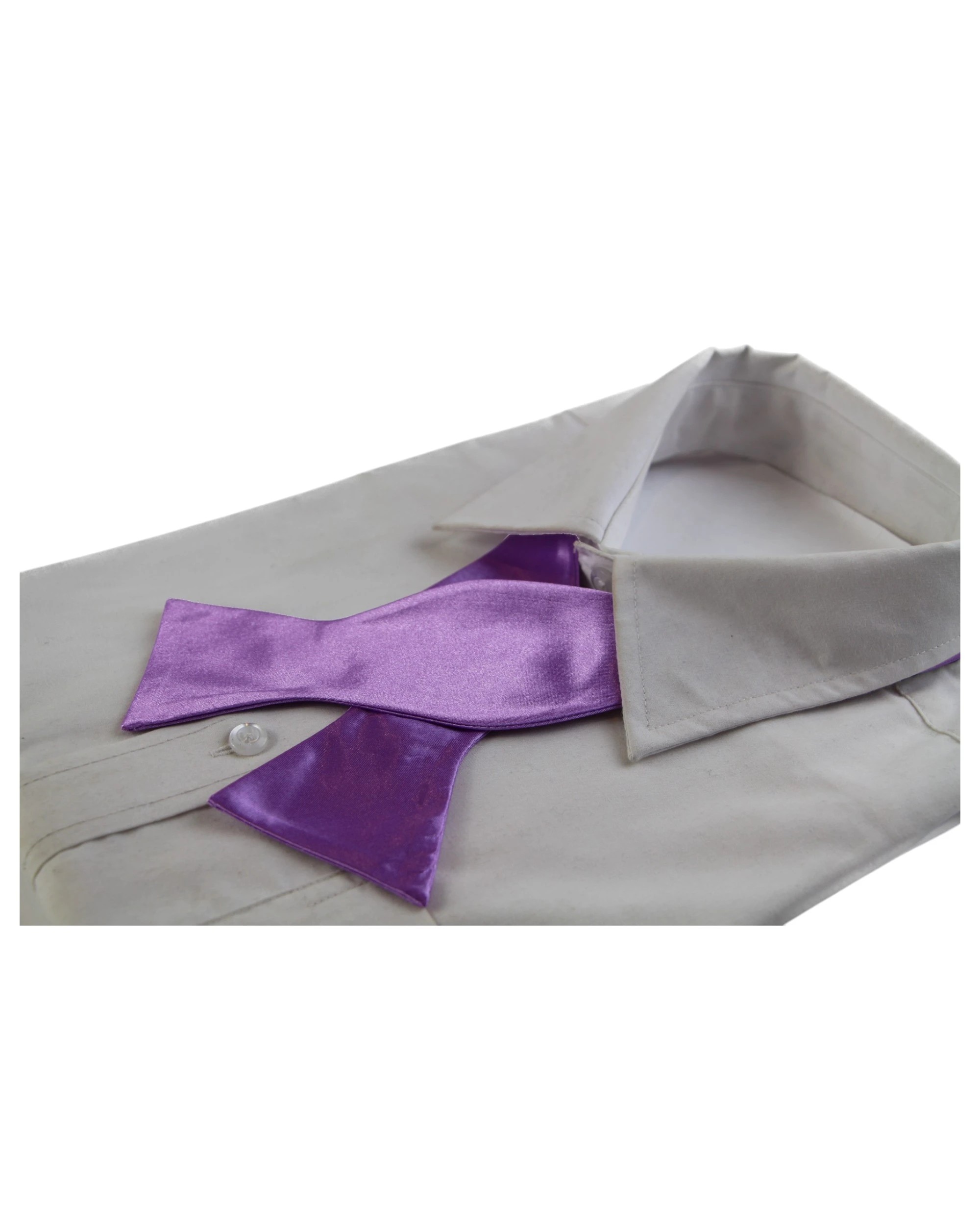 2 Zasel Mens Self Tie Bow Tie - Purple - Purple, 2 of 2