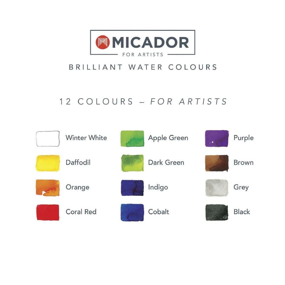 2 Micador For Artists Brilliant Watercolour Discs 12 Pack, 2 of 2