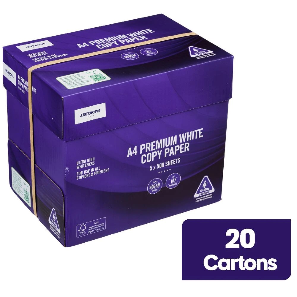 3 J.Burrows 80gsm Premium A4 Copy Paper 100 Ream Pallet, 3 of 3