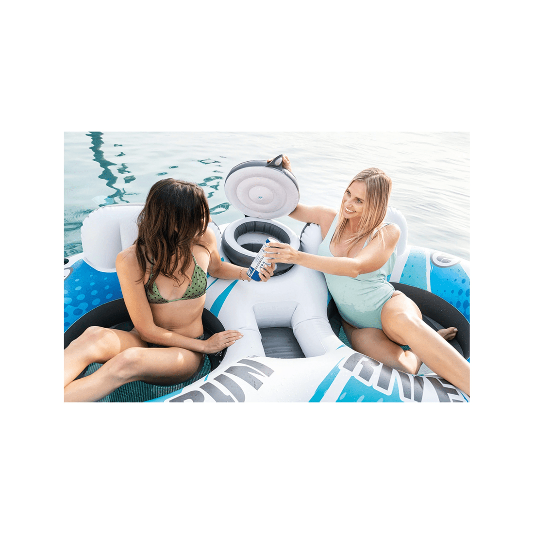 2 INTEX River Run II Two Person Inflatable Floating Lake Tube - Lake Float - Multi, 2 of 5