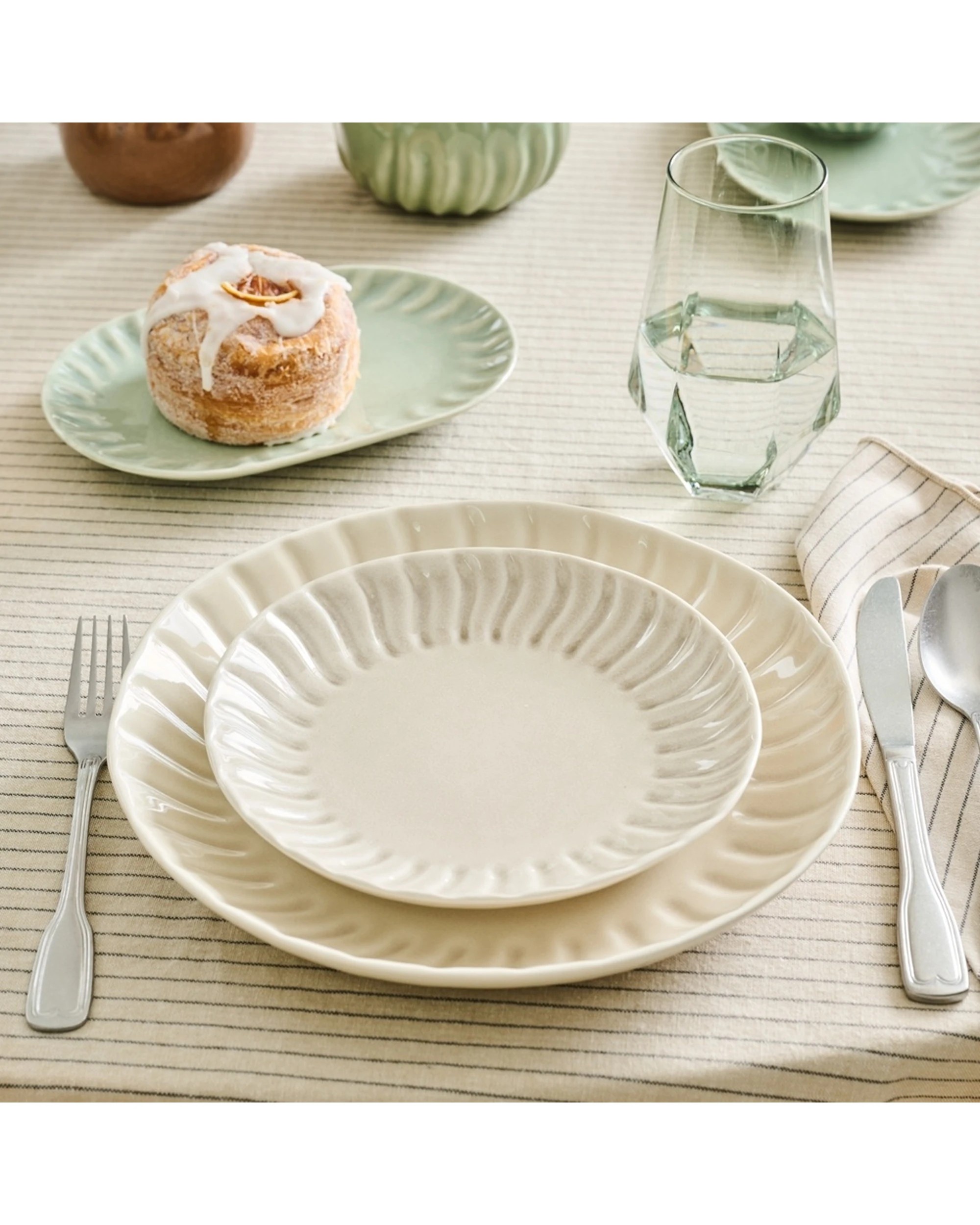 5 Ecology 4pc Jemma Geometric Highball Hiball Glass Set 480ml Willow Smokey - Green, 5 of 5