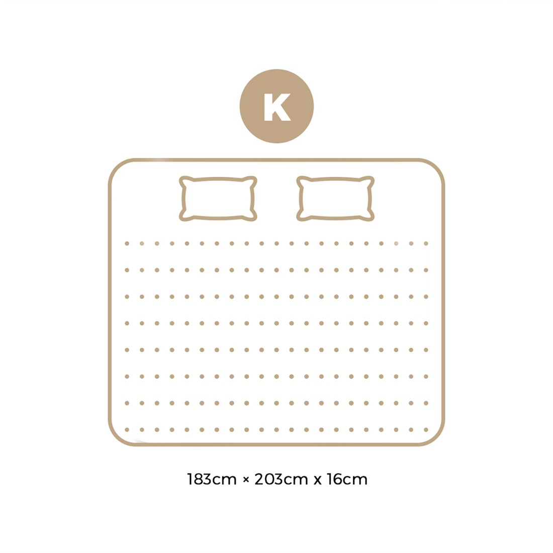 10 Bedra Bedding King Mattress Bonnell Spring Bed Boucle Fabric 16cm
 - White, 10 of 10