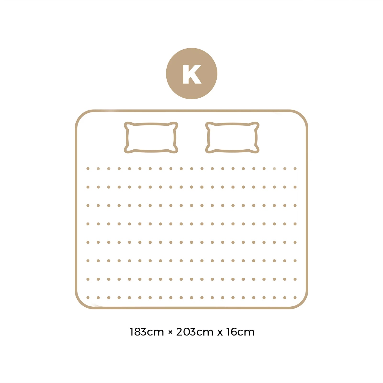 10 Bedra Bedding King Mattress Bonnell Spring Bed Boucle Fabric 16cm
 - White, 10 of 10