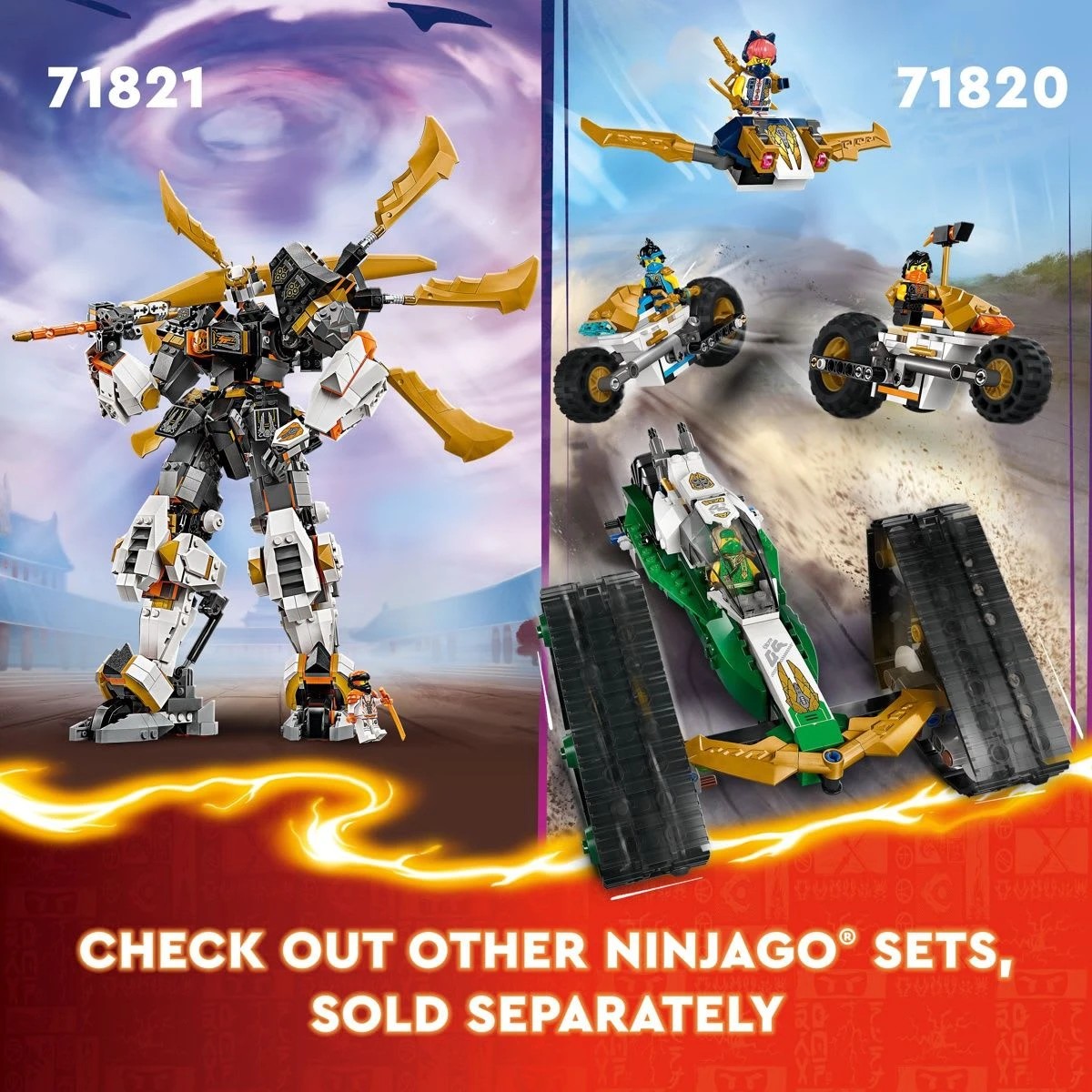 9 LEGO NINJAGO Ninja Team Combo Vehicle 71820, 9 of 11