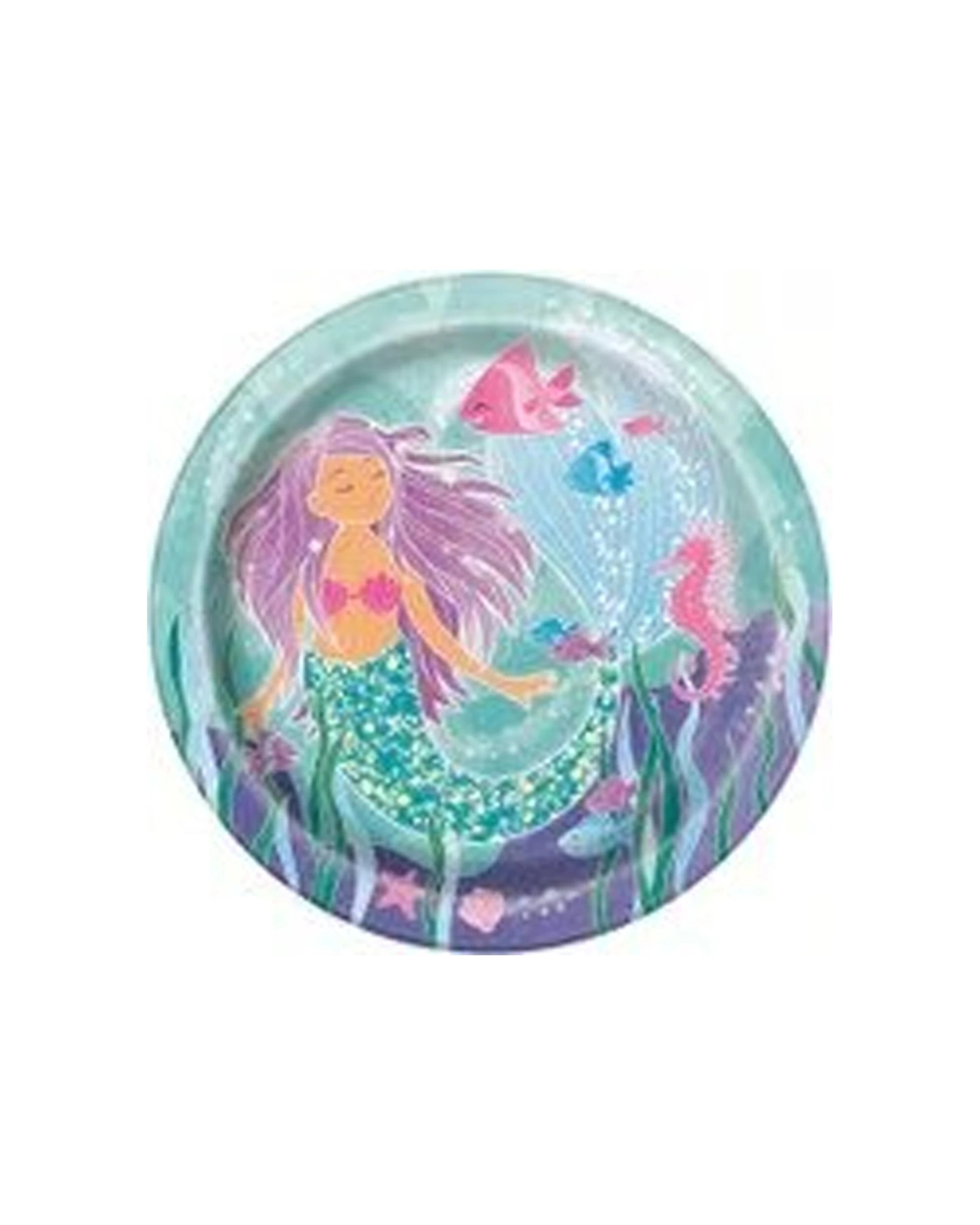 2 Unique Mermaid Large Paper Plates Pack of 8, 2 of 2