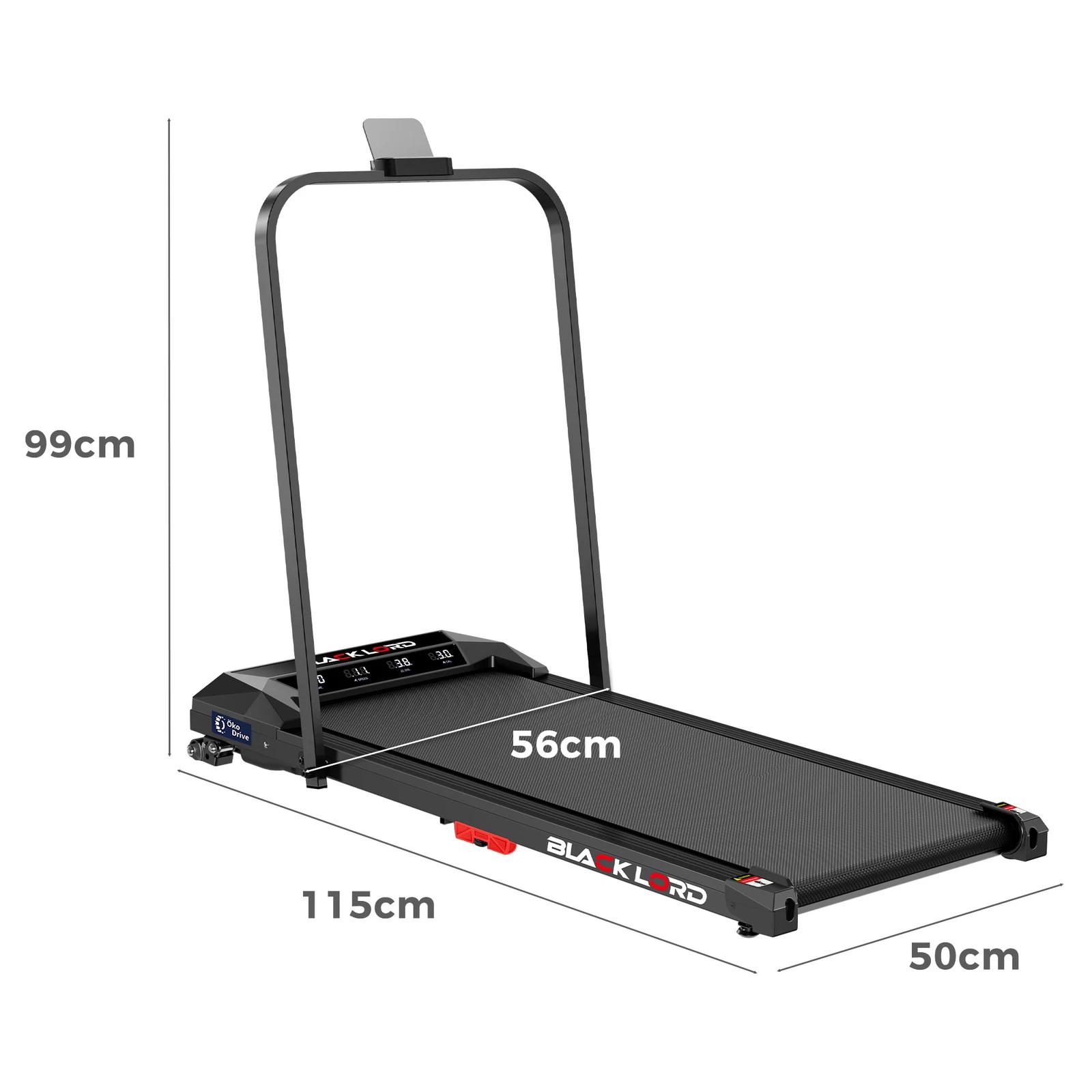 4 Black Lord Treadmill Electric Walking Pad Under Desk Home Incline Foldable - Black, 4 of 10