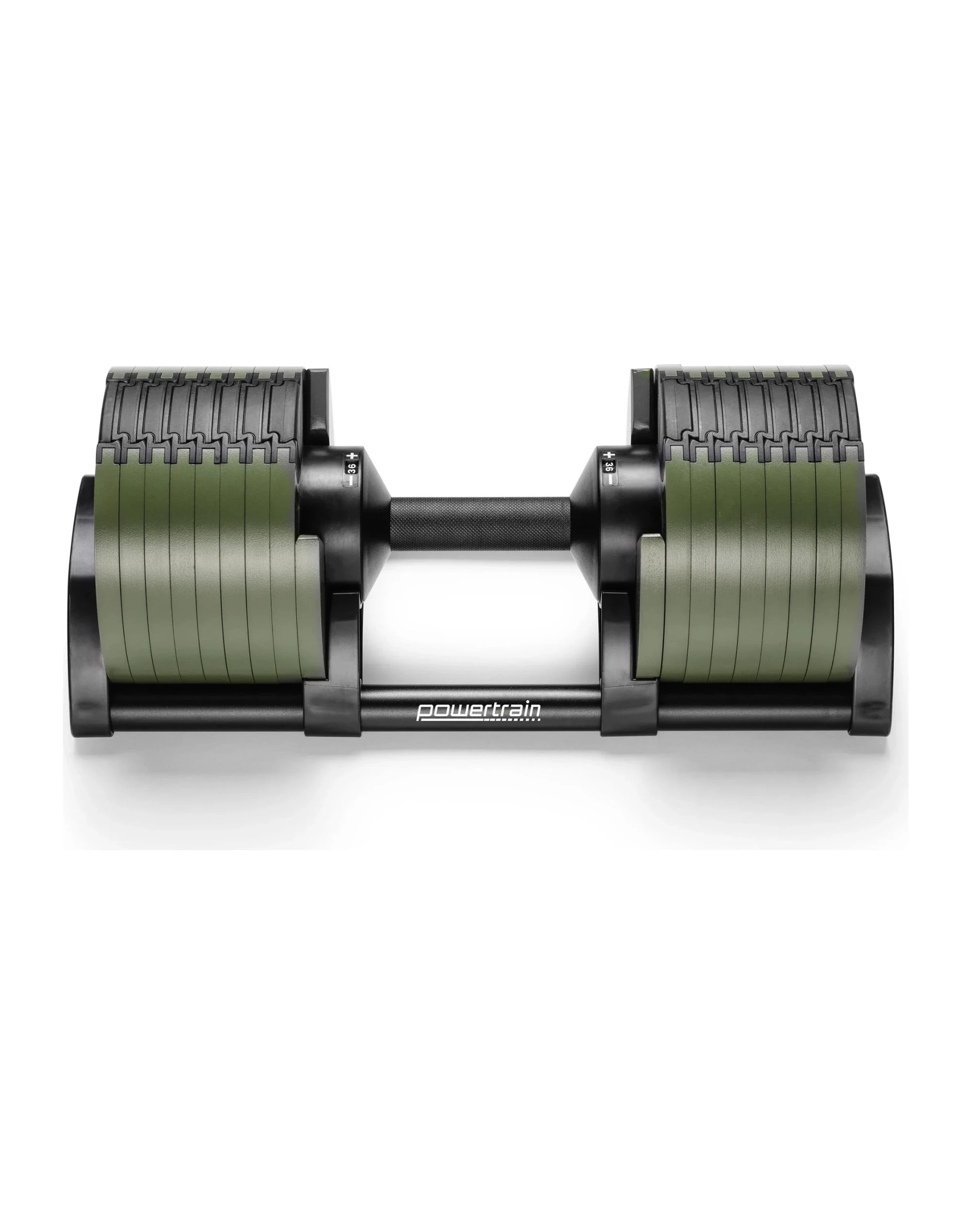 6 Powertrain 36KG Eon Dial Up Adjustable Dumbbell Weight Plates Home Gym Workout Exercise - Green, 6 of 8