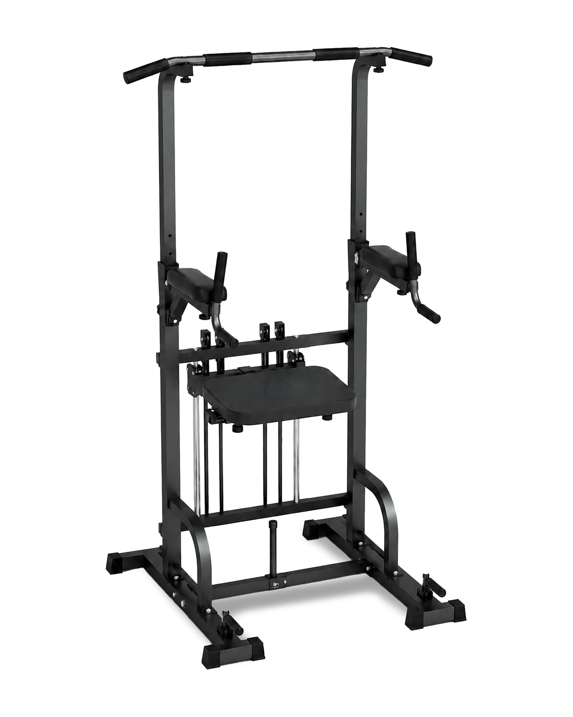 1 Powertrain Pull-Up and Dip Power Tower - Multifunction Strength Training Station - Black, 1 of 9