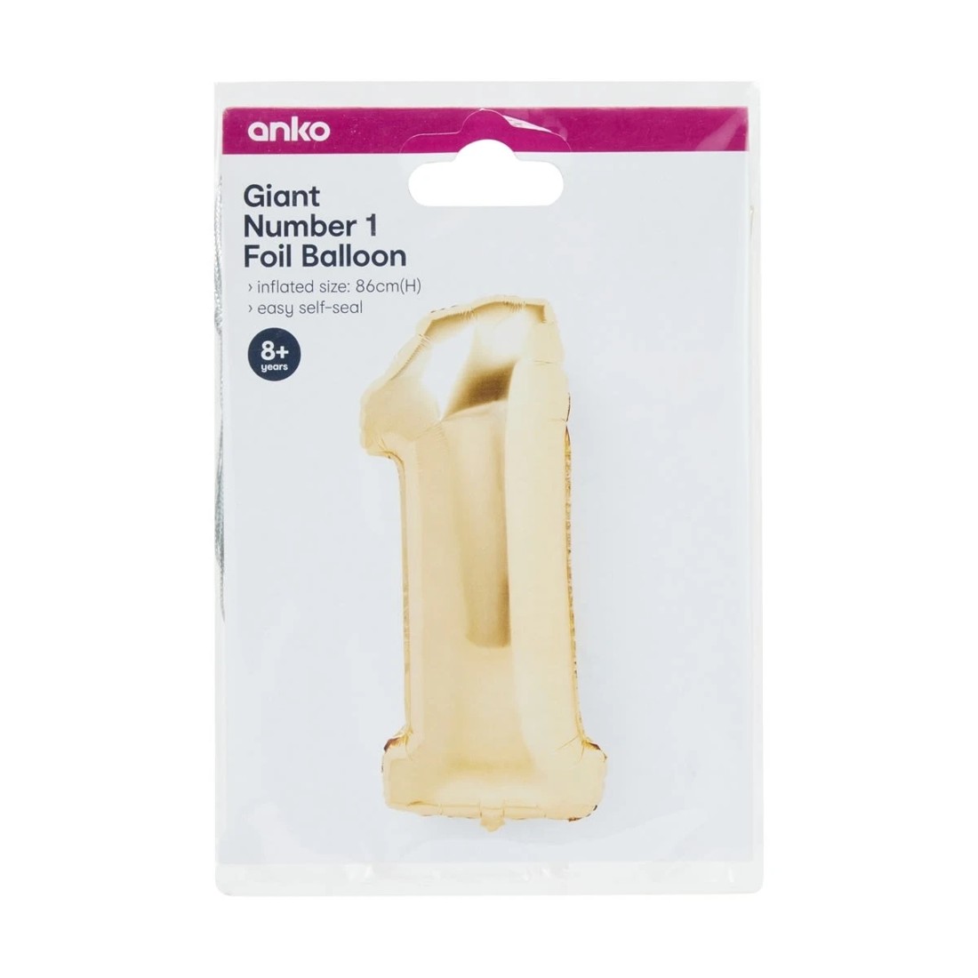 5 Gold Look Giant Number 1 Foil Balloon, 5 of 5