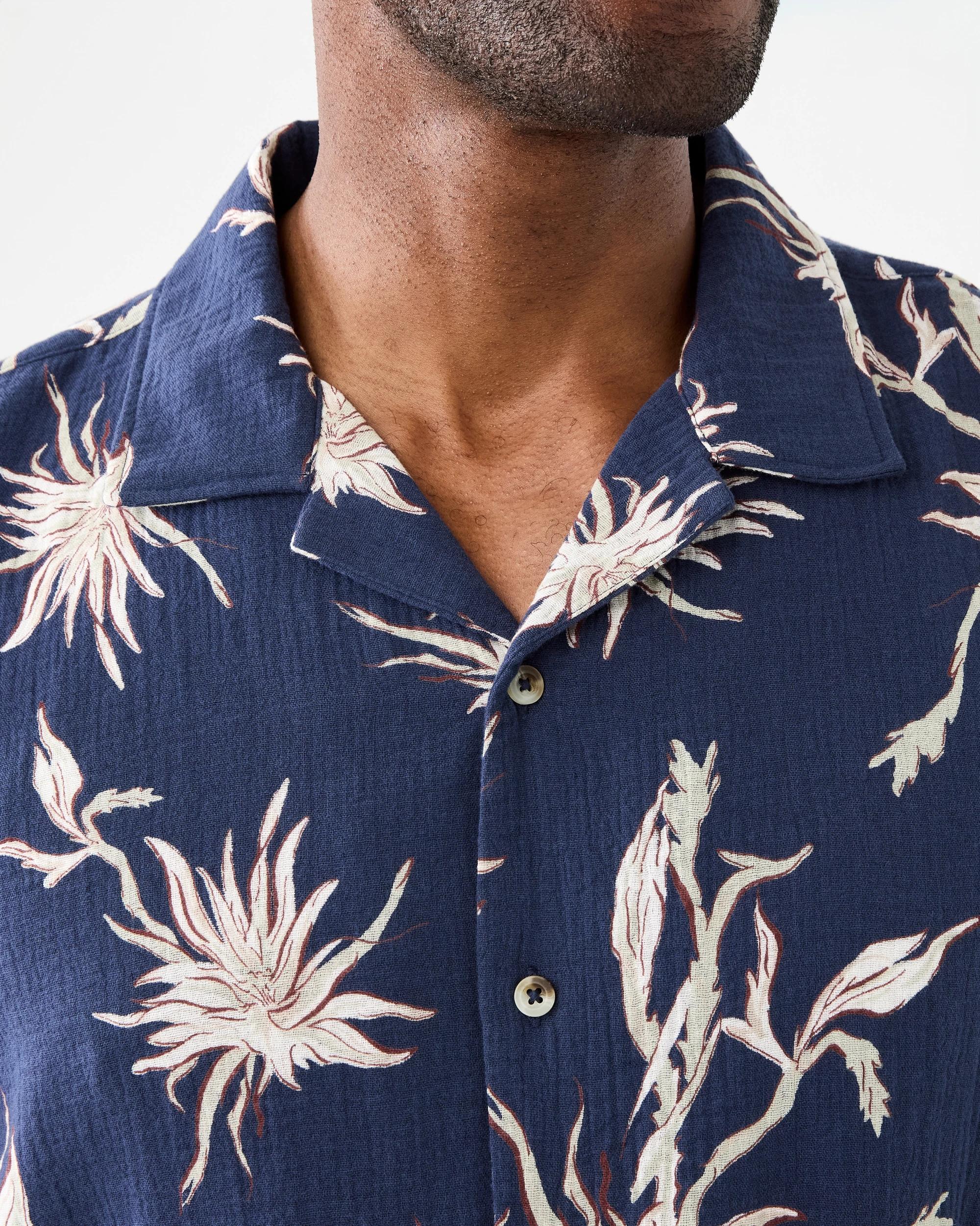 5 Short Sleeve Double Cloth Print Shirt Nvy Plts, 5 of 7
