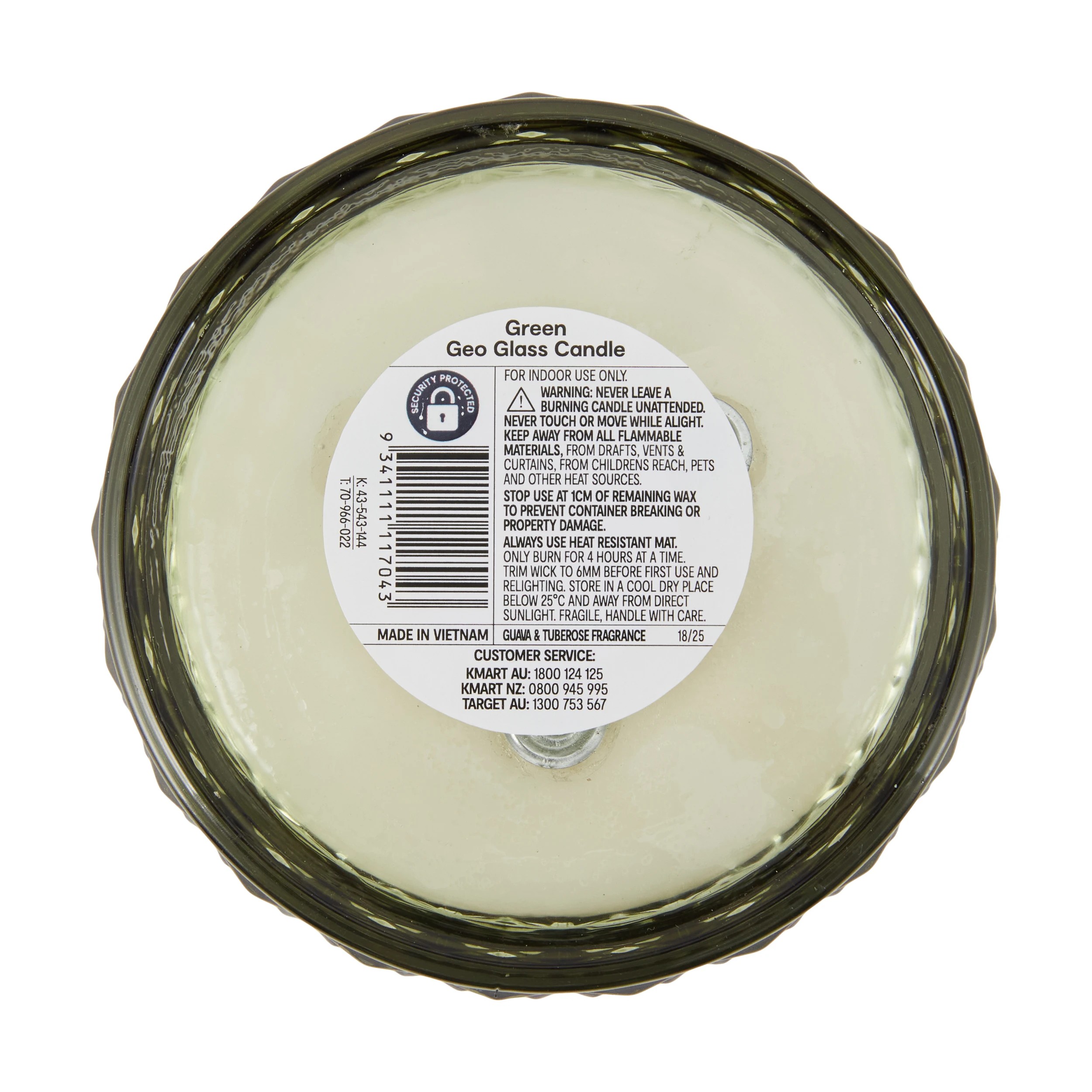 5 Green Geo Glass Candle, 5 of 5