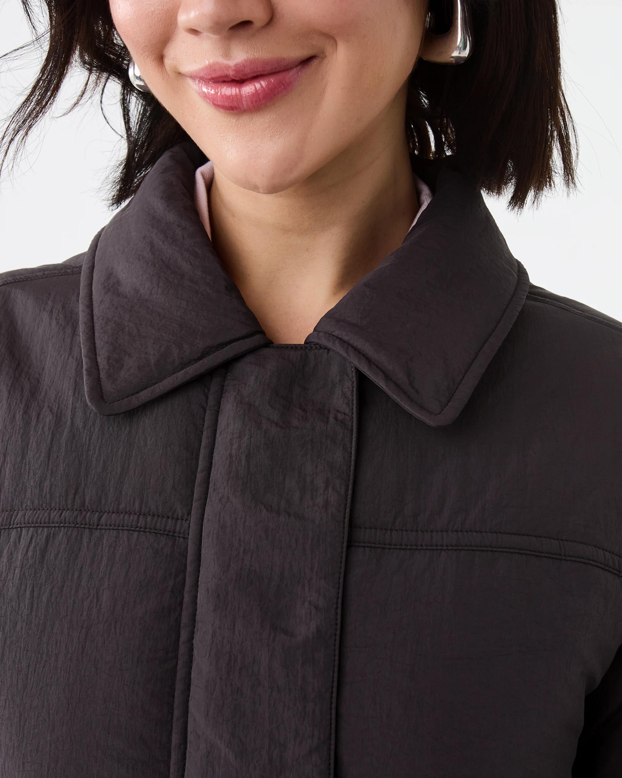 6 Active Womens Zip Through Sports Bomber Jacket Espresso, 6 of 9
