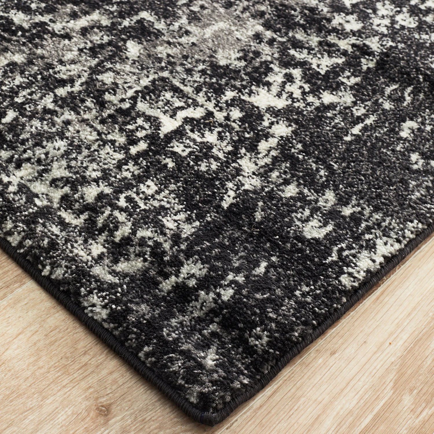 3 Common Ground Rugs Encore 253 500x80cm Runner - Extra Large Pet Friendly Rug - Charcoal, 3 of 7