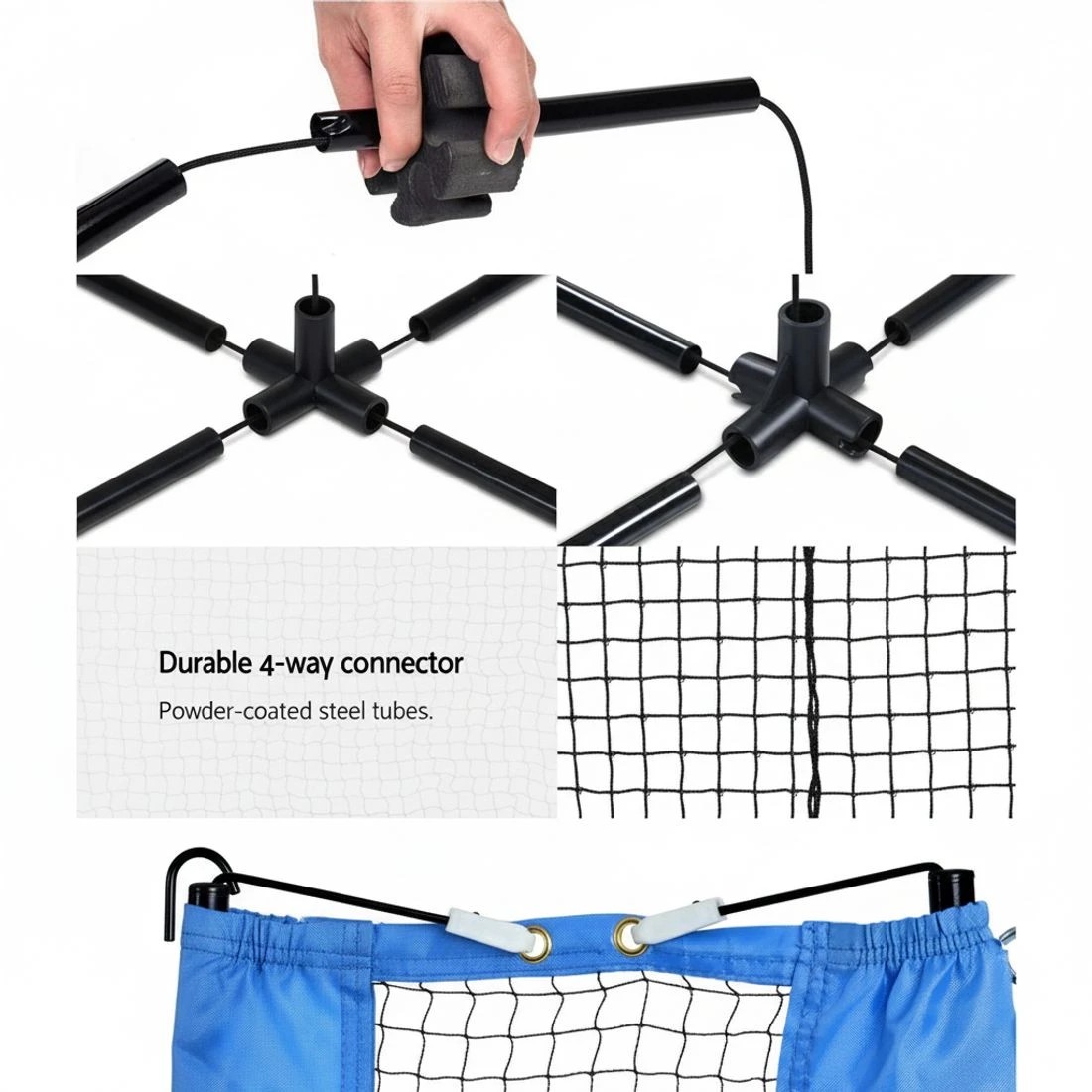 6 Everfit 4m Badminton Tennis Net Portable Volleyball Kit Adjustable Height - Blue, 6 of 7