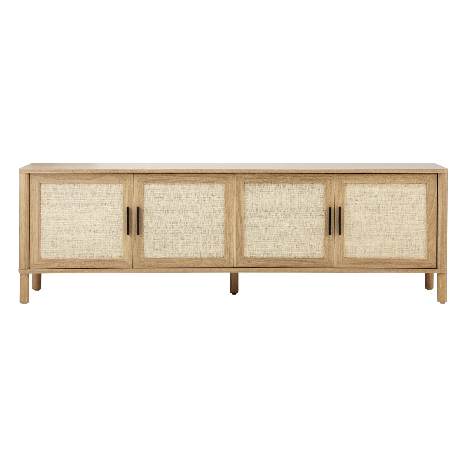6 Oikiture Tv Cabinet Entertainment Unit Rattan Door 160cm
 - Natural, 6 of 8
