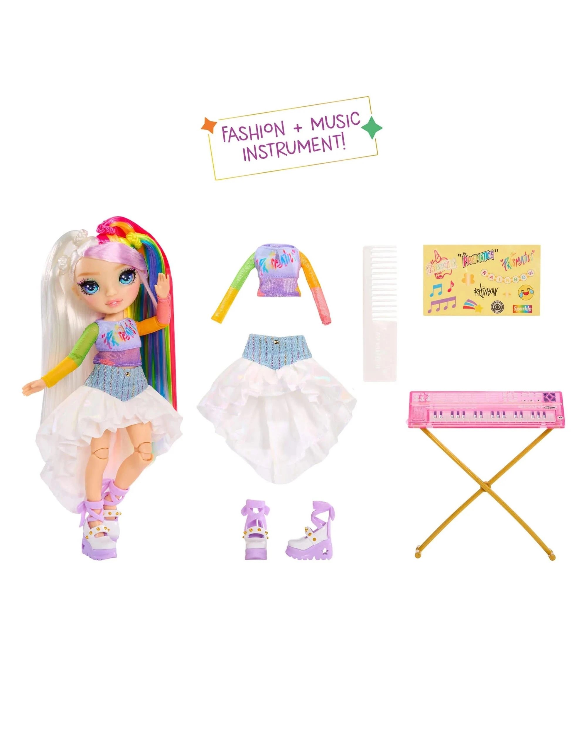 2 Rainbow High Junior High Rock Band Amaya Raine Fashion Doll - Multi, 2 of 7