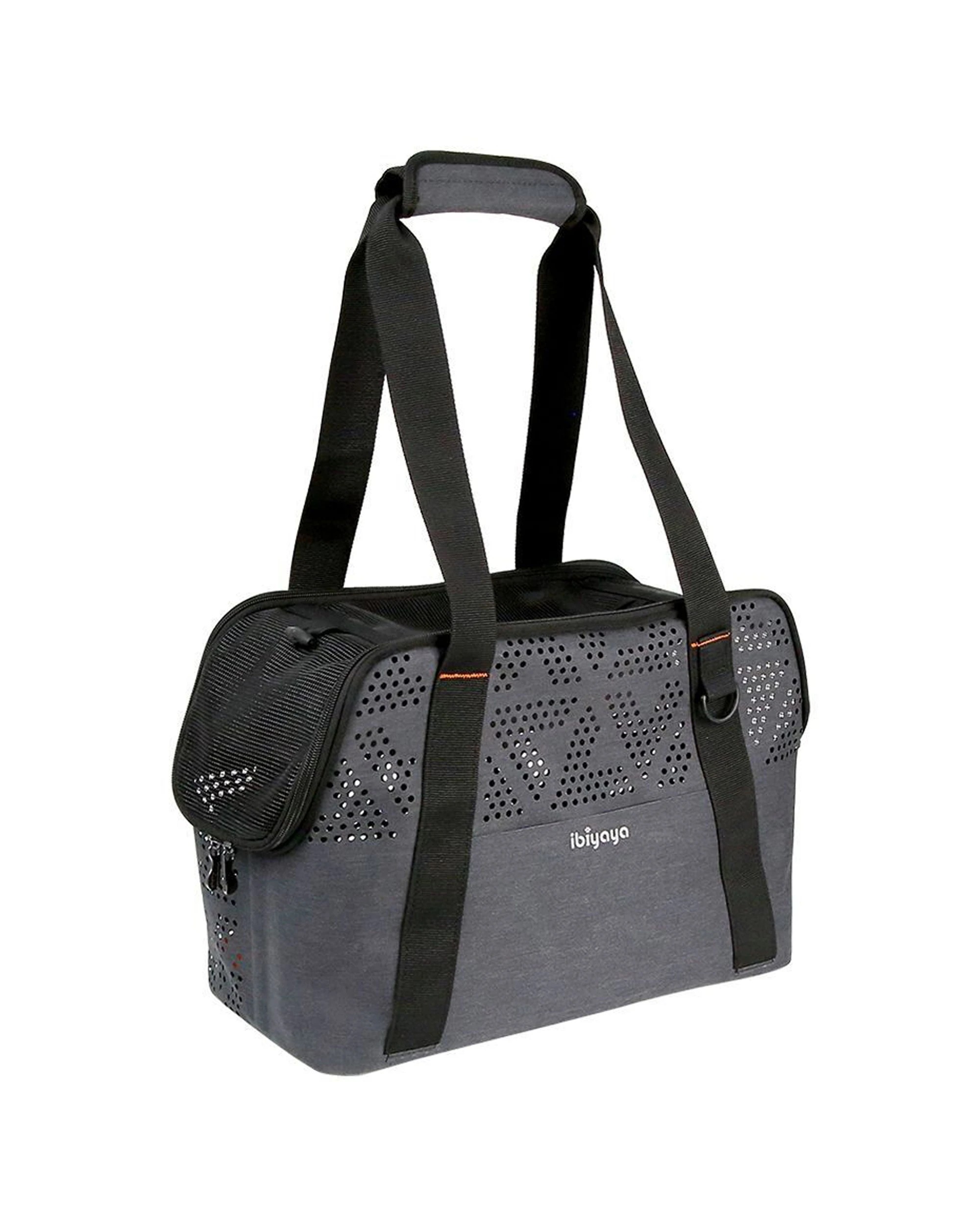 1 Ibiyaya Breezy Wanderer No-Fur Pet Carrier Tote Bag Escape-Proof TPU 6kg - Grey, 1 of 6