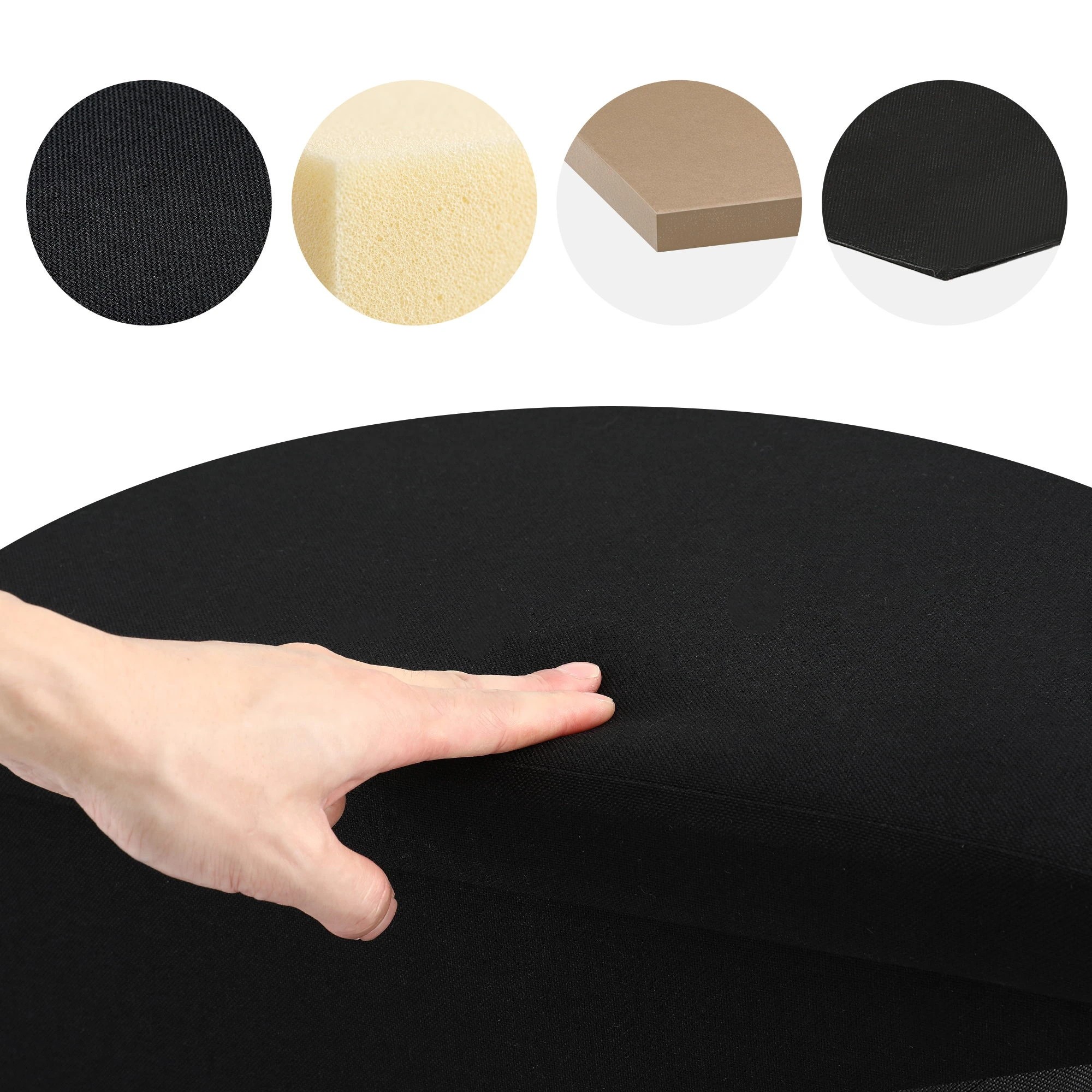 6 Artiss Storage Ottoman Bench Folding Blanket Box Toy Organiser Foot Stool - Black, 6 of 7