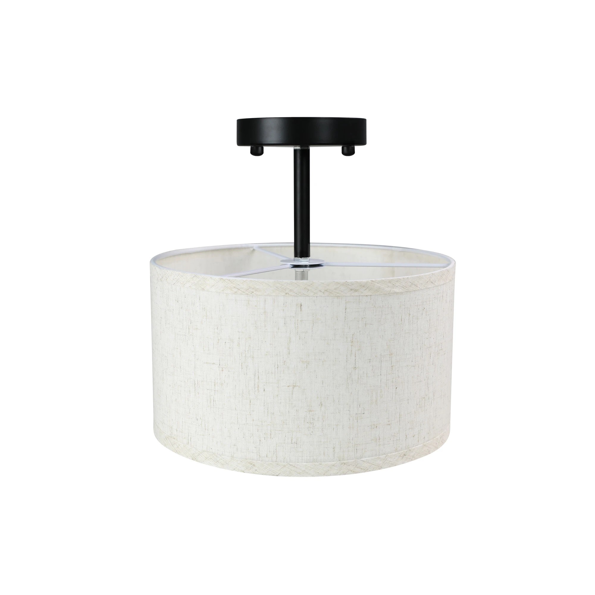 1 Emitto Ceiling Pendant Light 28cm Led Modern Lamp Home Lighting Linen Shade, 1 of 5