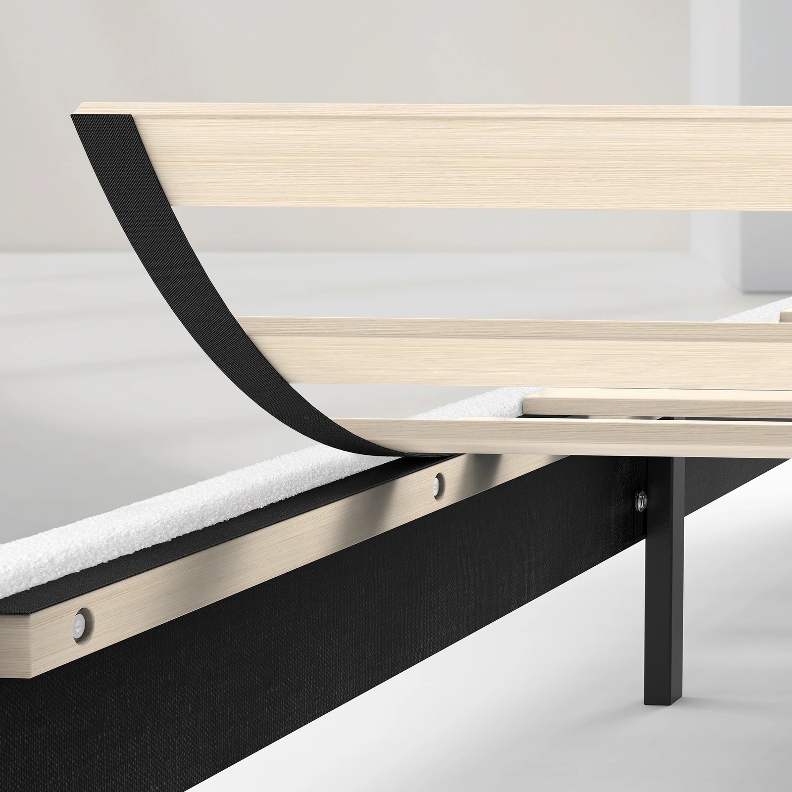 8 Alfordson Bed Frame Double Size Upholstered Platform Boucle Harlene - White, 8 of 10