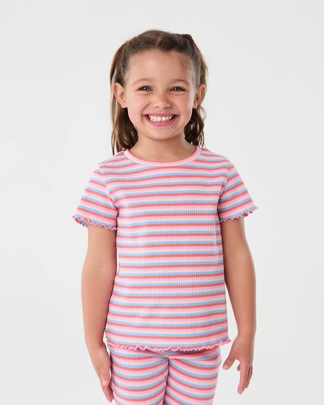 Short Sleeve Ribbed T-s
