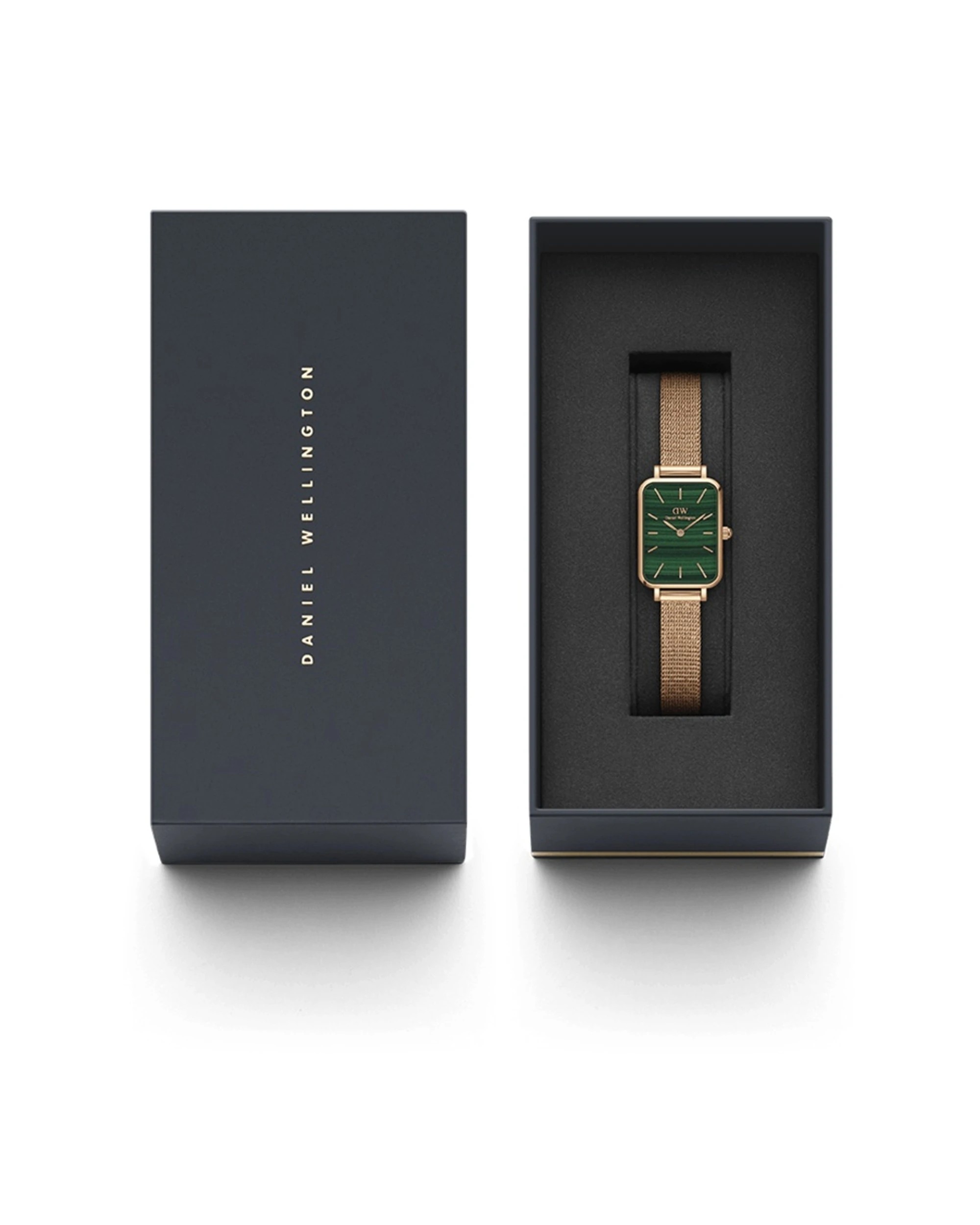4 Daniel Wellington Quadro 20x26mm Rose Gold Stainless Steel Green Dial Watch, 4 of 4
