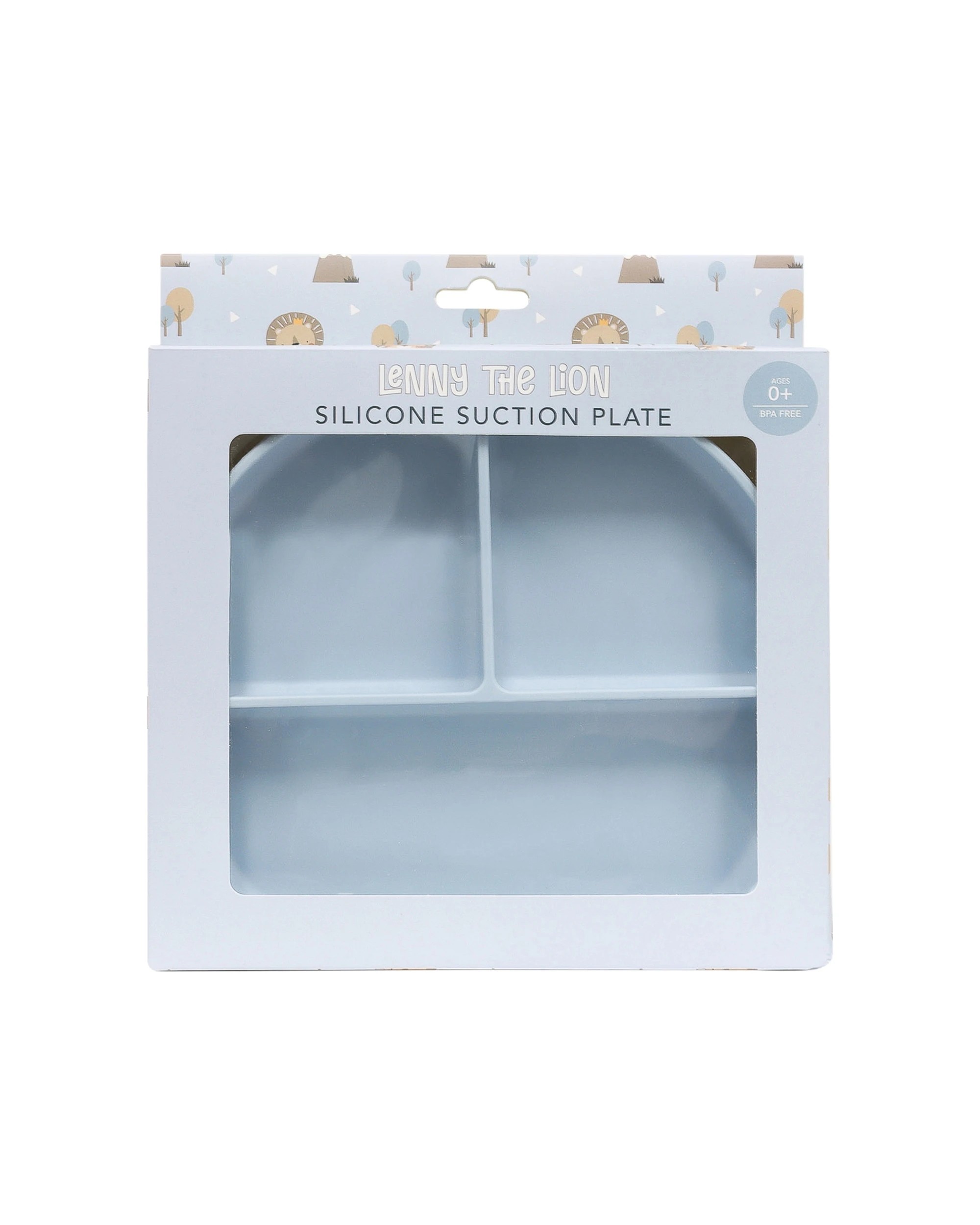 2 Splosh Baby Lion Silicone Feeding Plate Divided 0 Years Dishwasher Safe - Blue, 2 of 3
