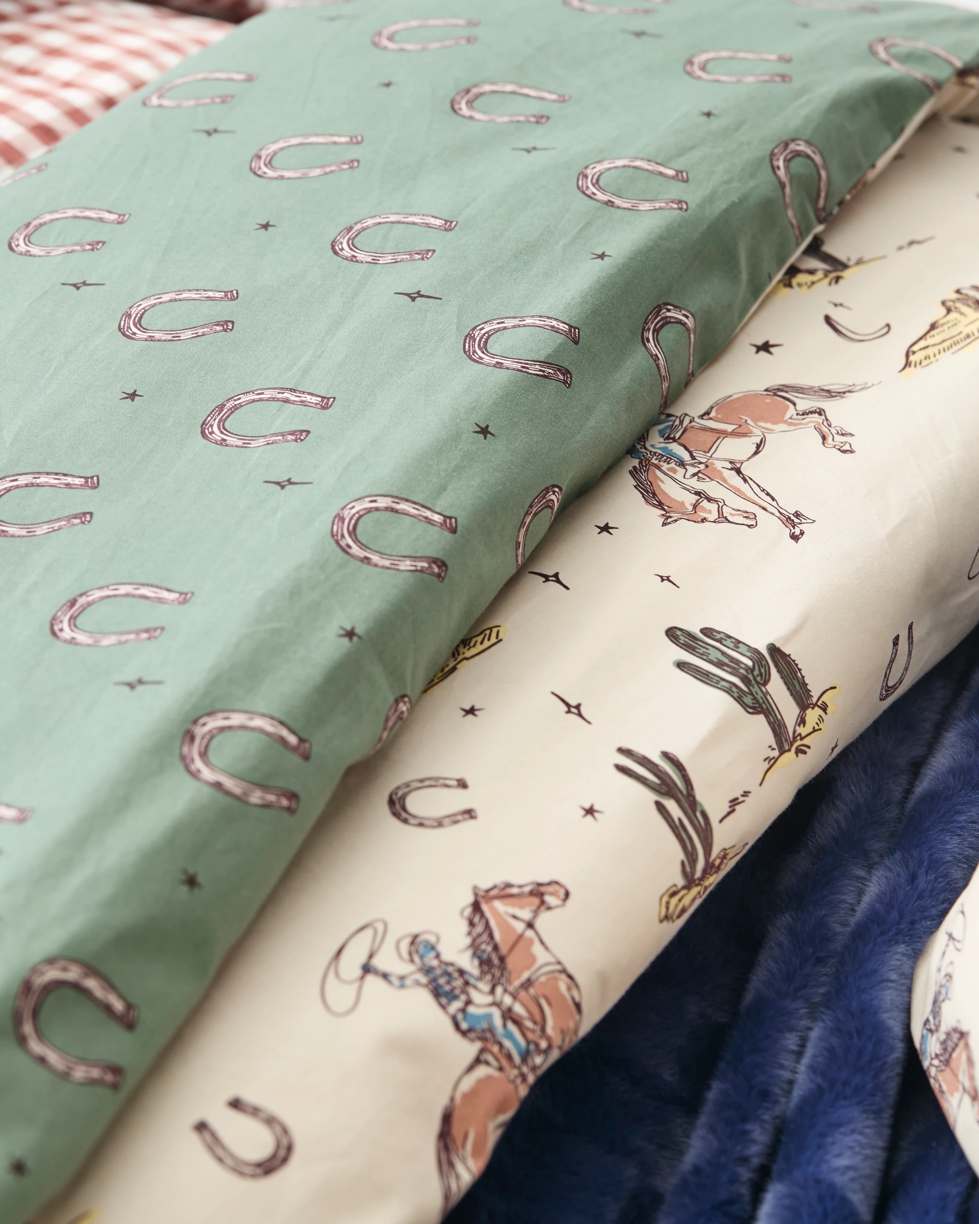 9 Target Australian Cotton Ryder Cowboy Kids Quilt Cover Set - Single Bed - Natural, 9 of 10