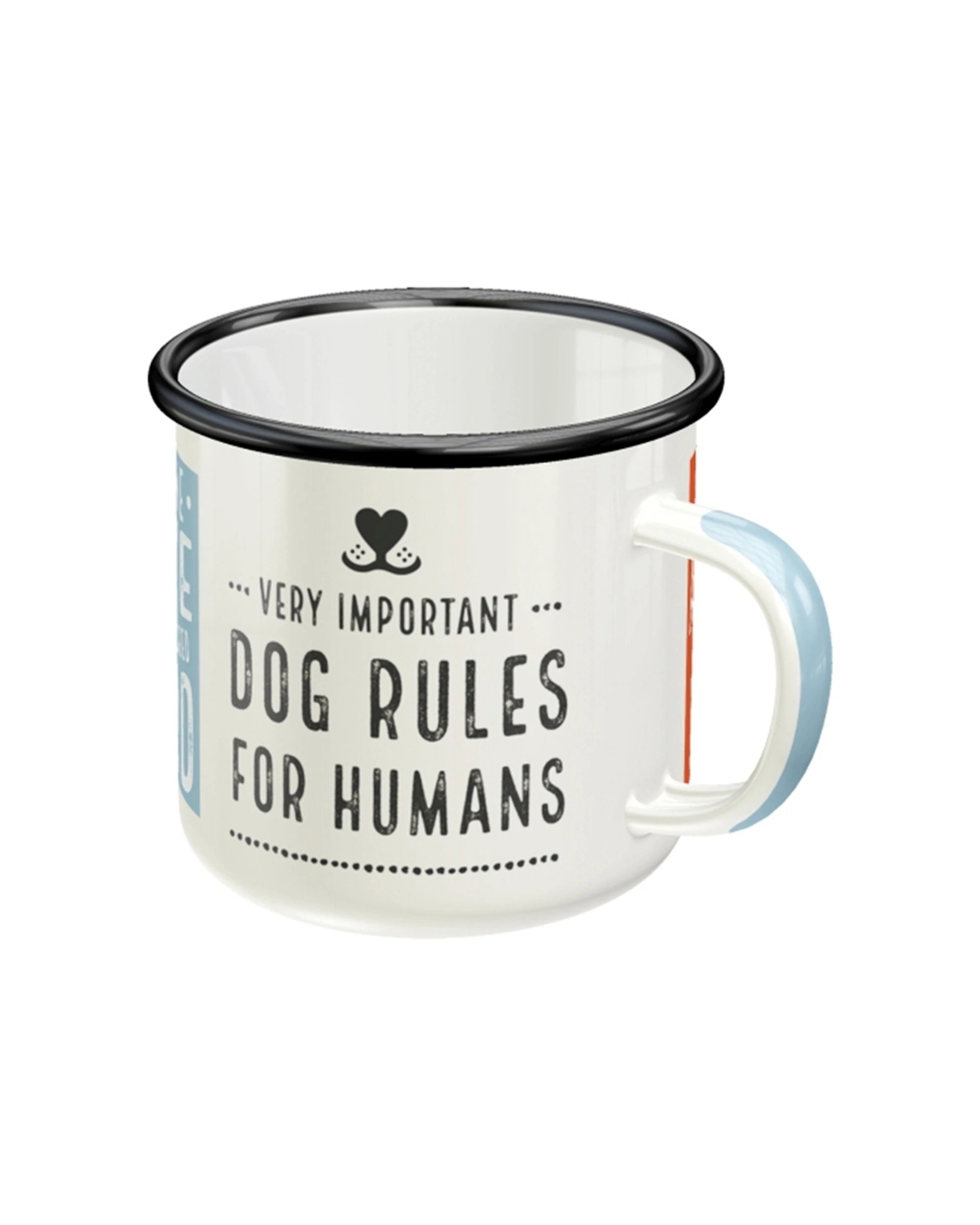 2 Nostalgic-Art Enamel Mug 360ml Mug -  Dog Rules Retro Style Design - Multi, 2 of 4