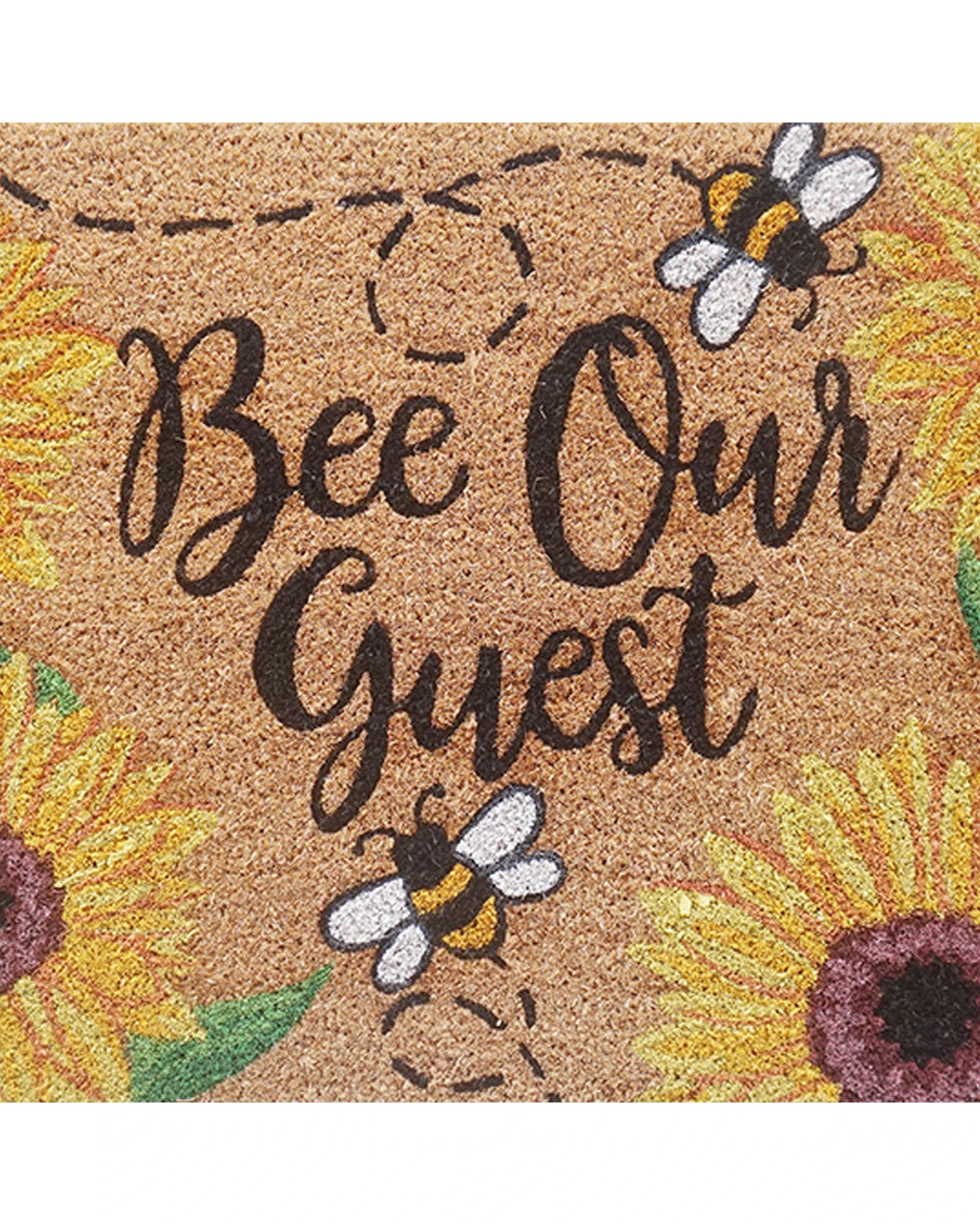 2 Solemate PVC Be Our Guest 45x75cm Outdoor Doormat PVC Backed Coconut Coir - Multi, 2 of 7