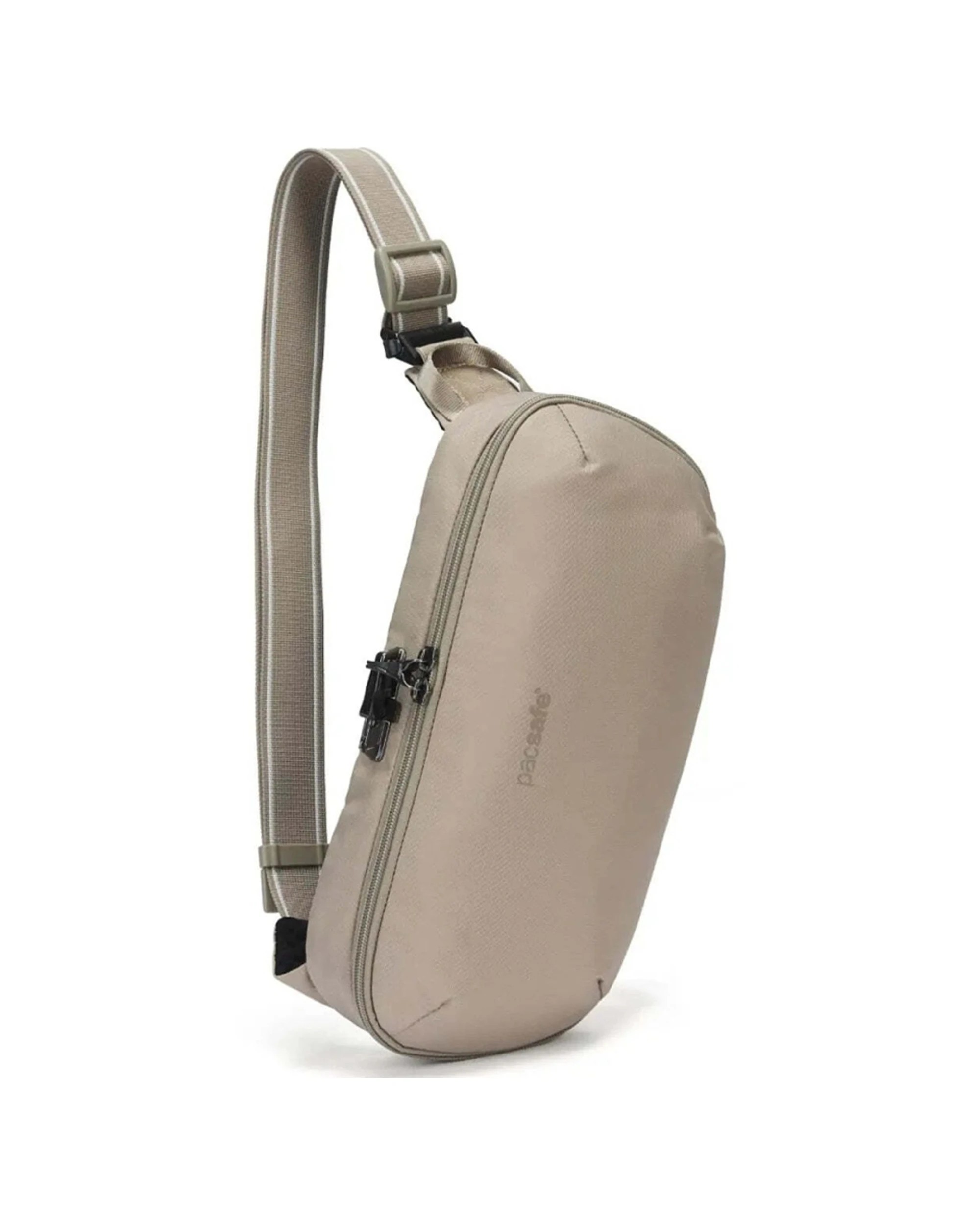 3 Pacsafe V Urban Anti-Theft RFID Blocking Secure Sling Pack Lockable Zippers - Beige, 3 of 8
